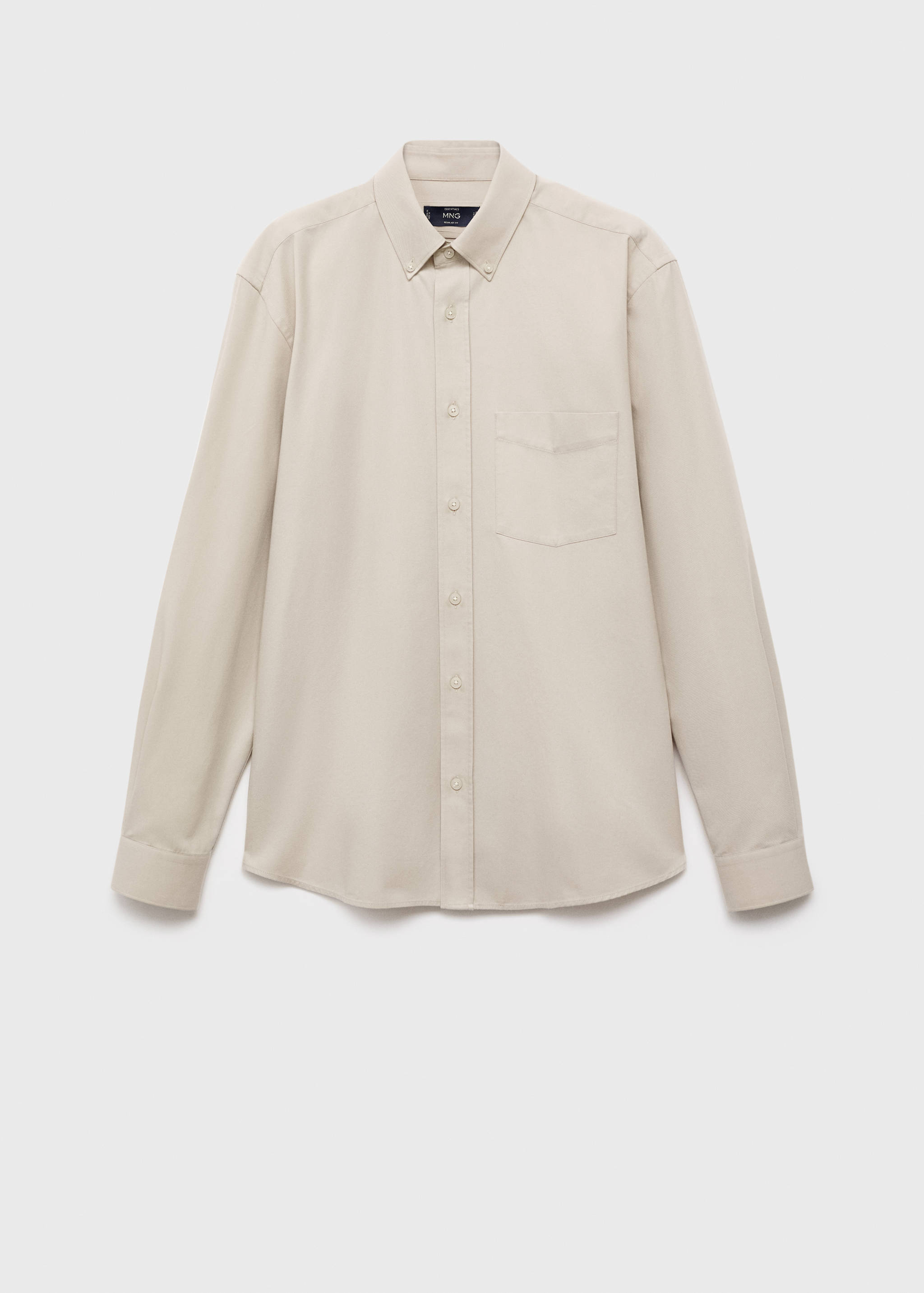 Рубашка 100% хлопок regular fit с карманом - Изделие без модели