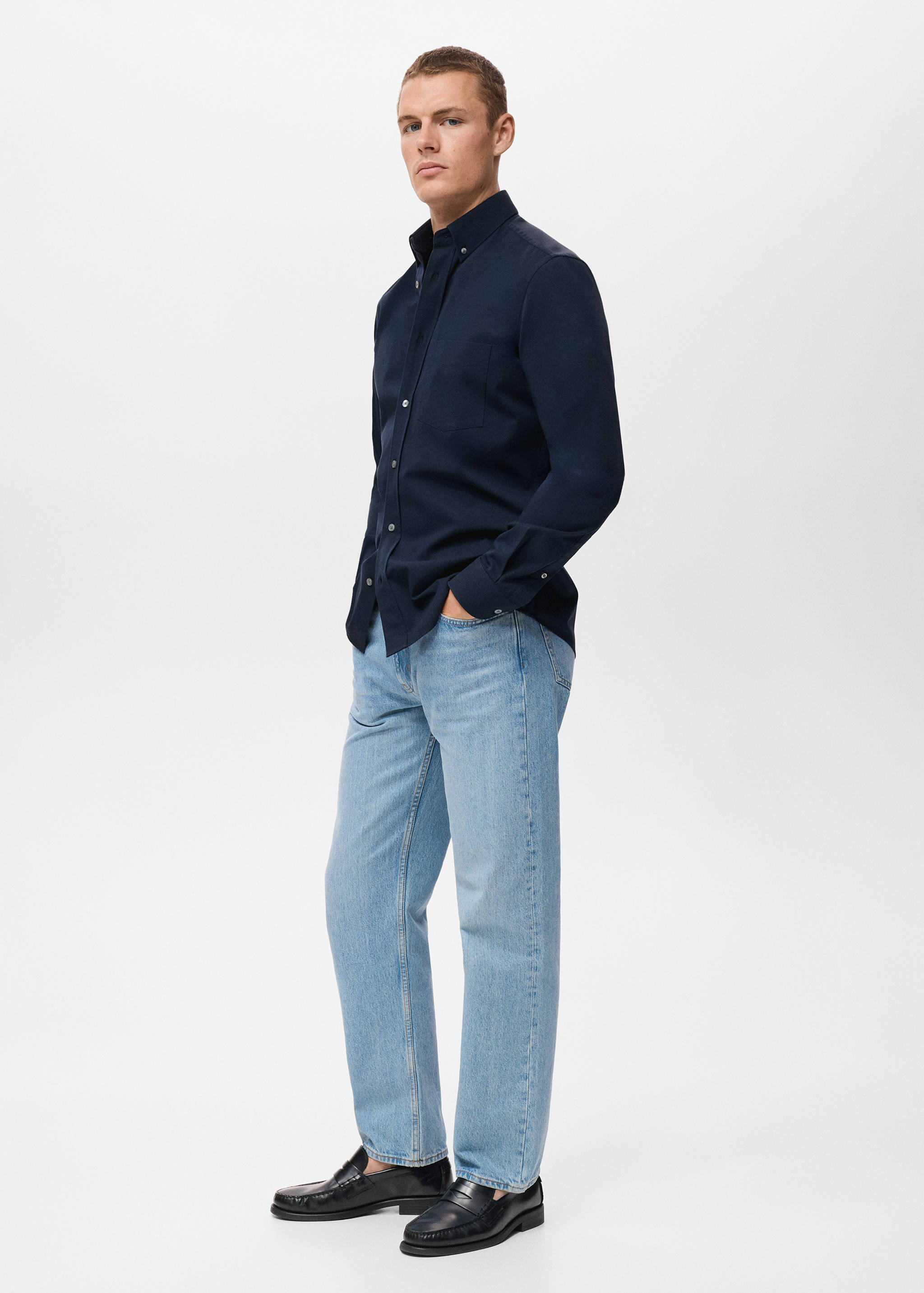 Рубашка 100% хлопок regular fit с карманом - Деталь изделия 2