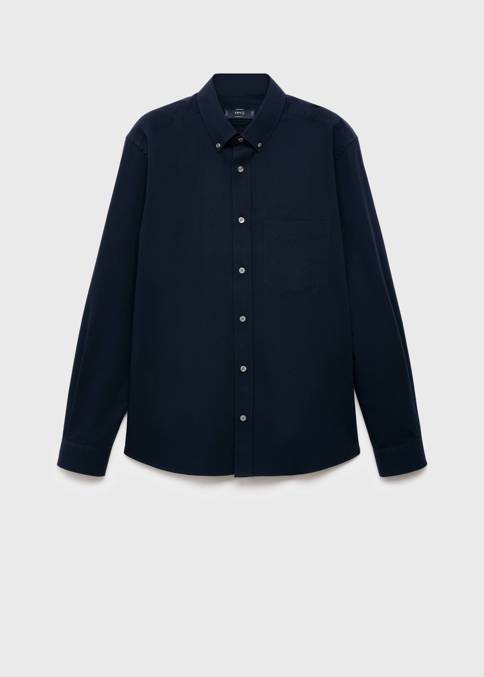 Рубашка 100% хлопок regular fit с карманом - Изделие без модели