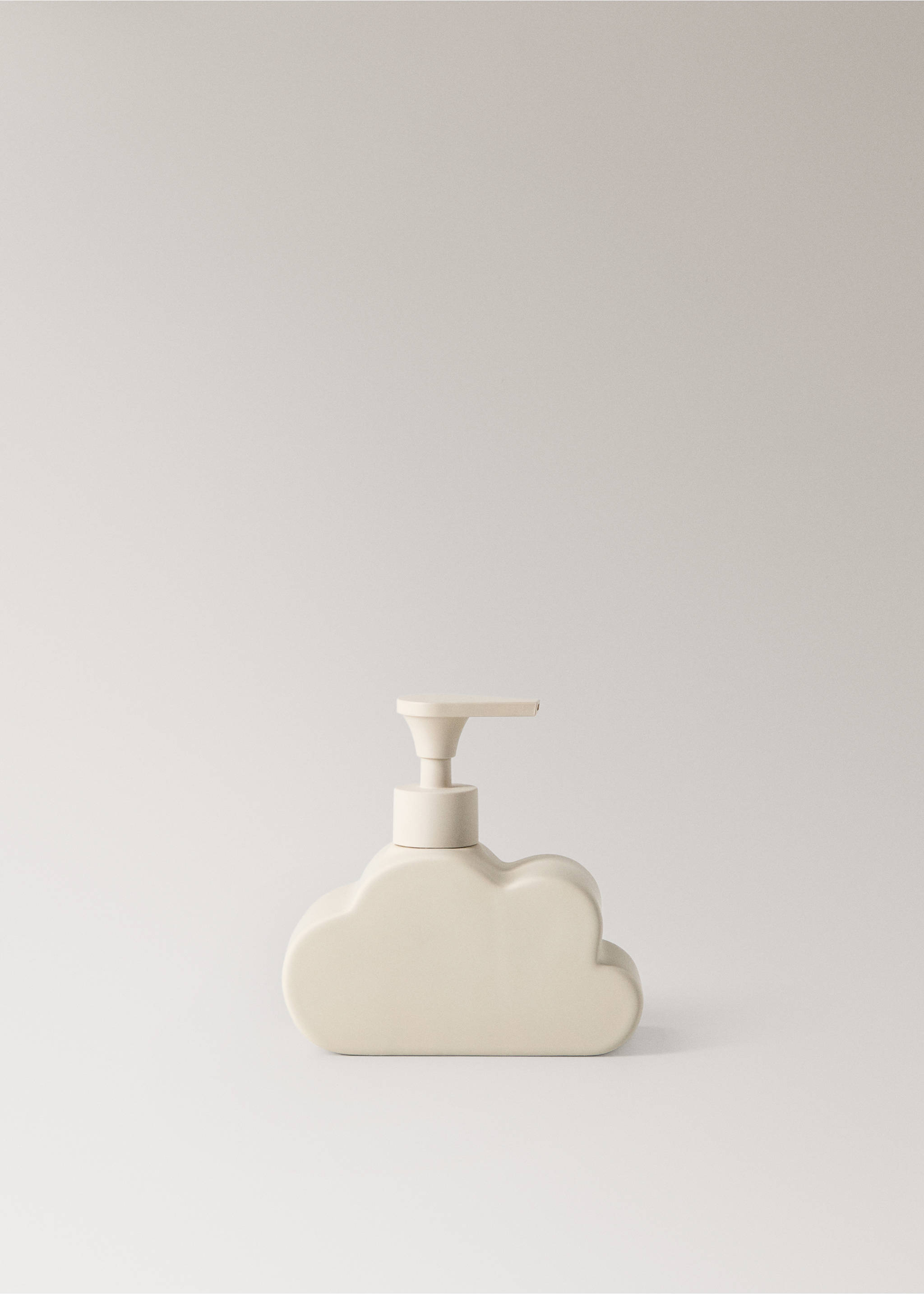 Cloud-shaped stoneware soap dispenser - Article without model, Sand. Ref: 17094442-00.
