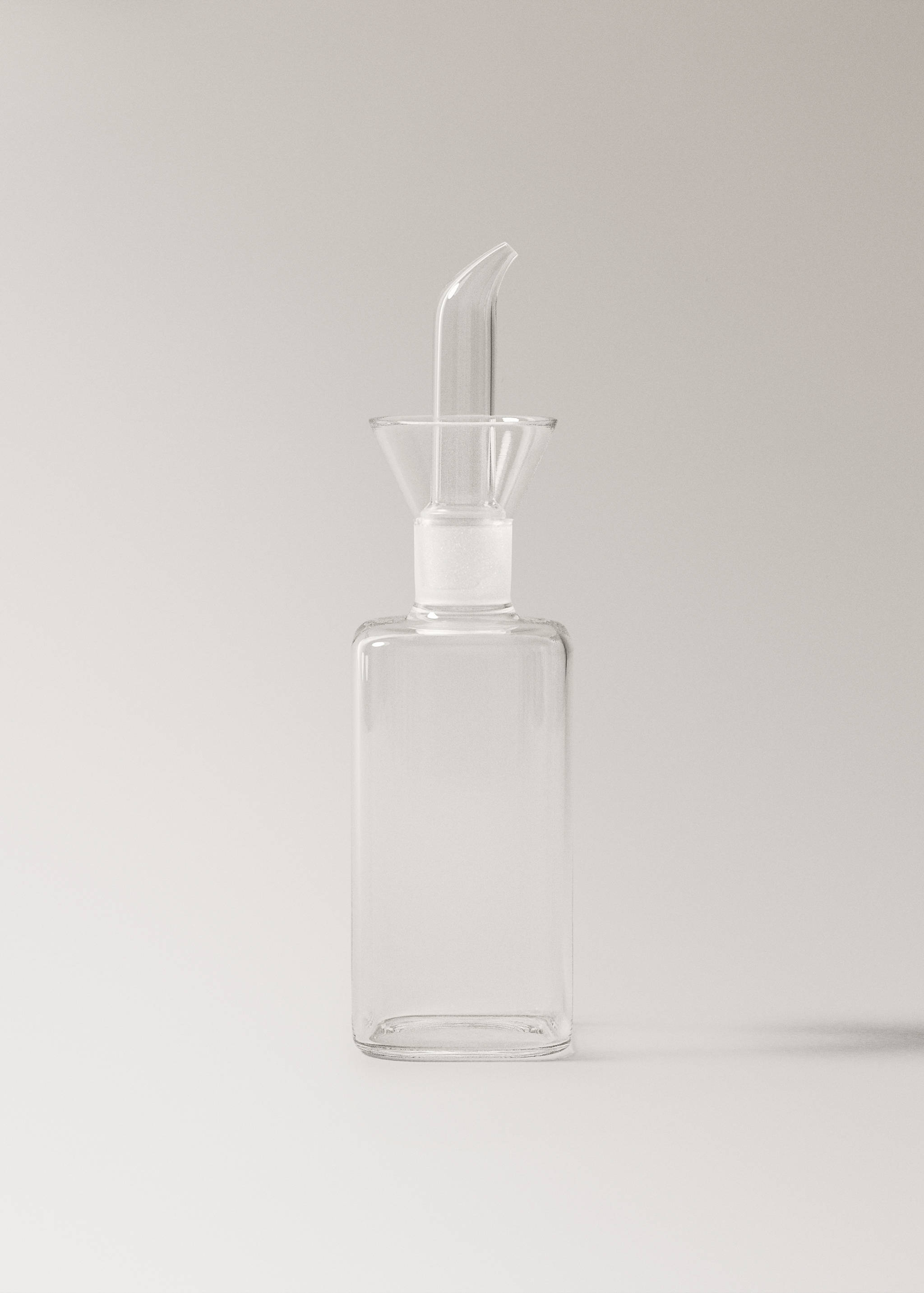 Medium-sized transparent borosilicate oil dispenser - Article without model