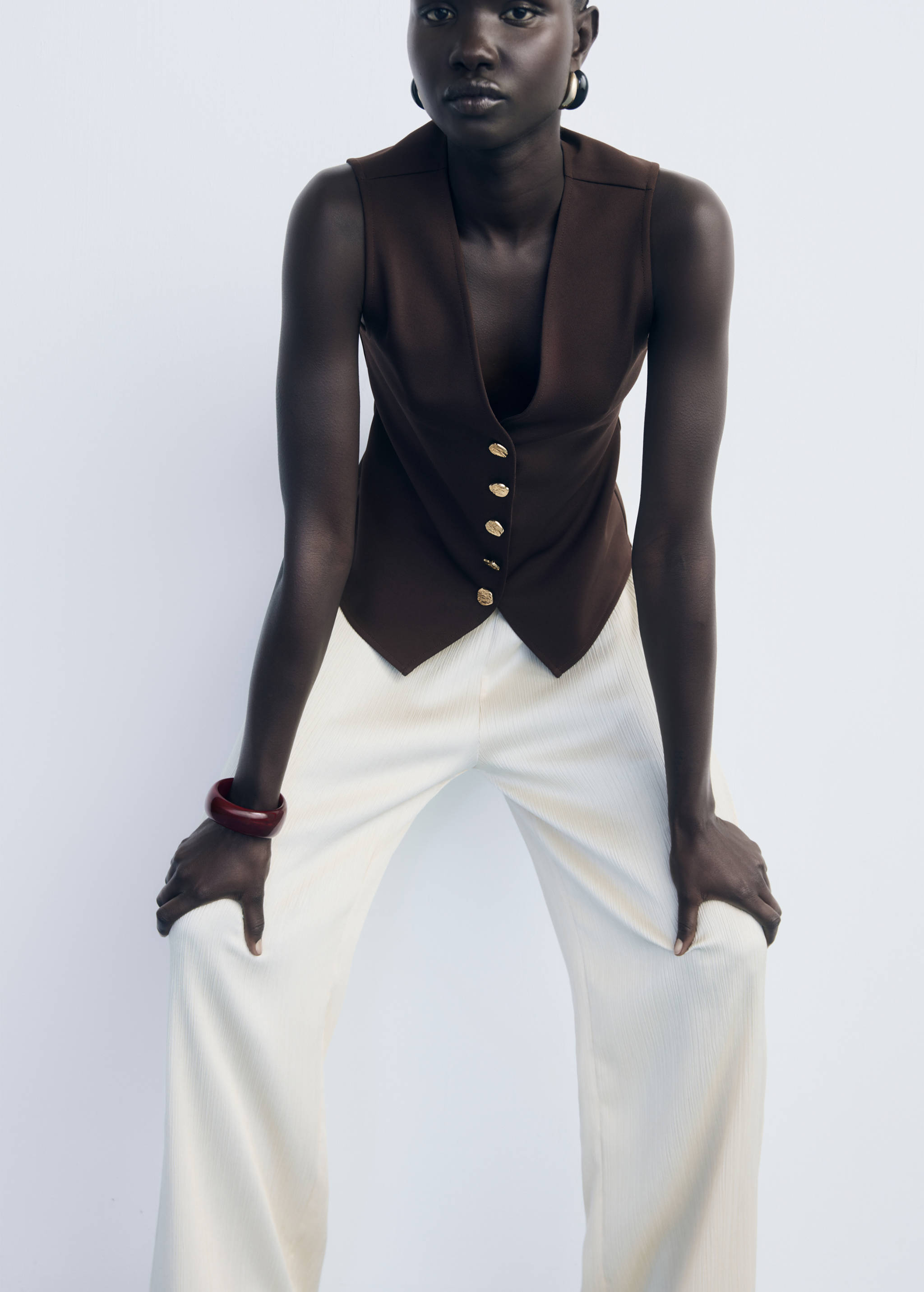 Gilet met sieraadknopen - Middenvlak