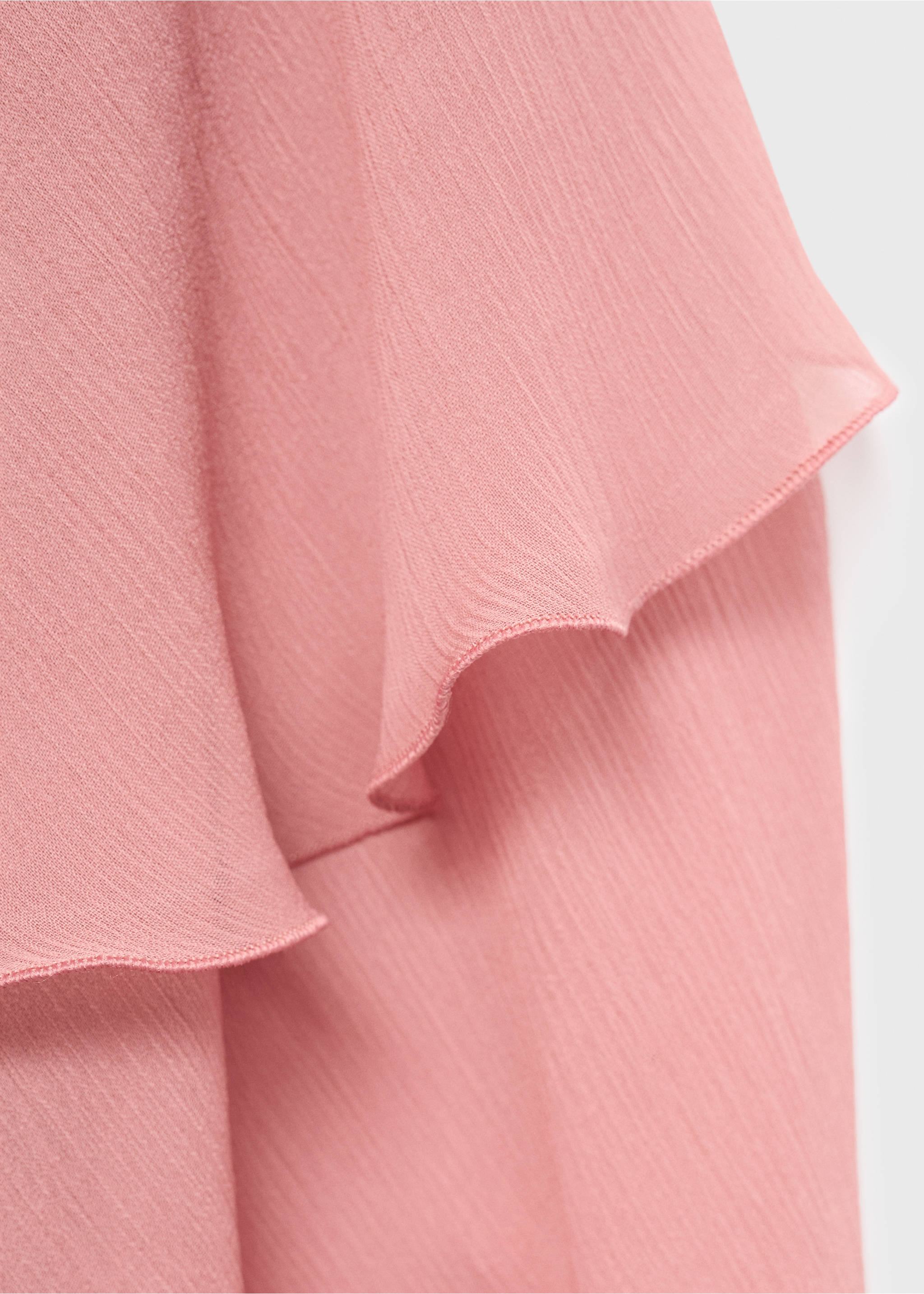 Flared dress with ruffled sleeves - Details of the article 0, Pink. Ref: 17094446-00.