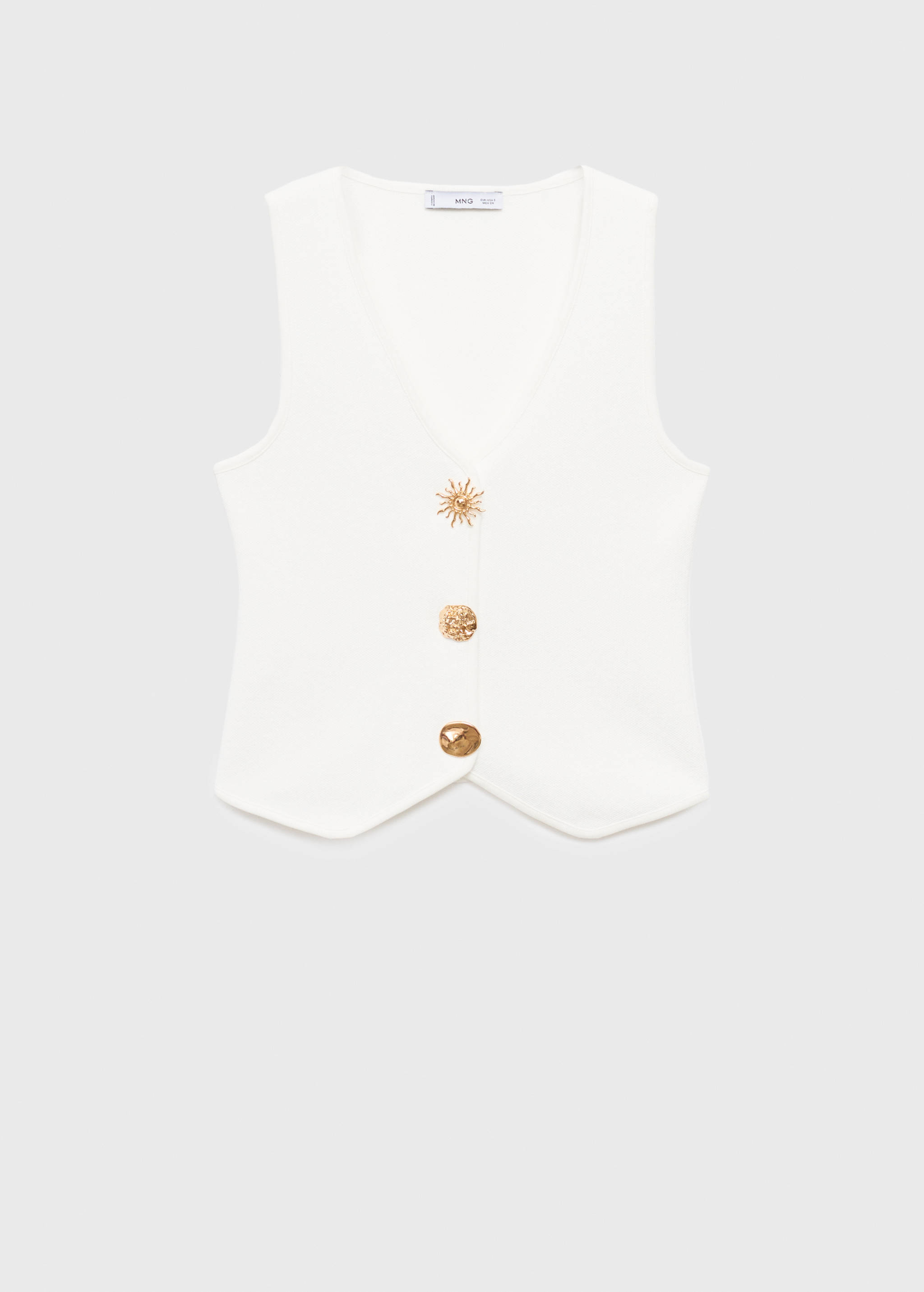 Knitted vest with jewel buttons - Article without model