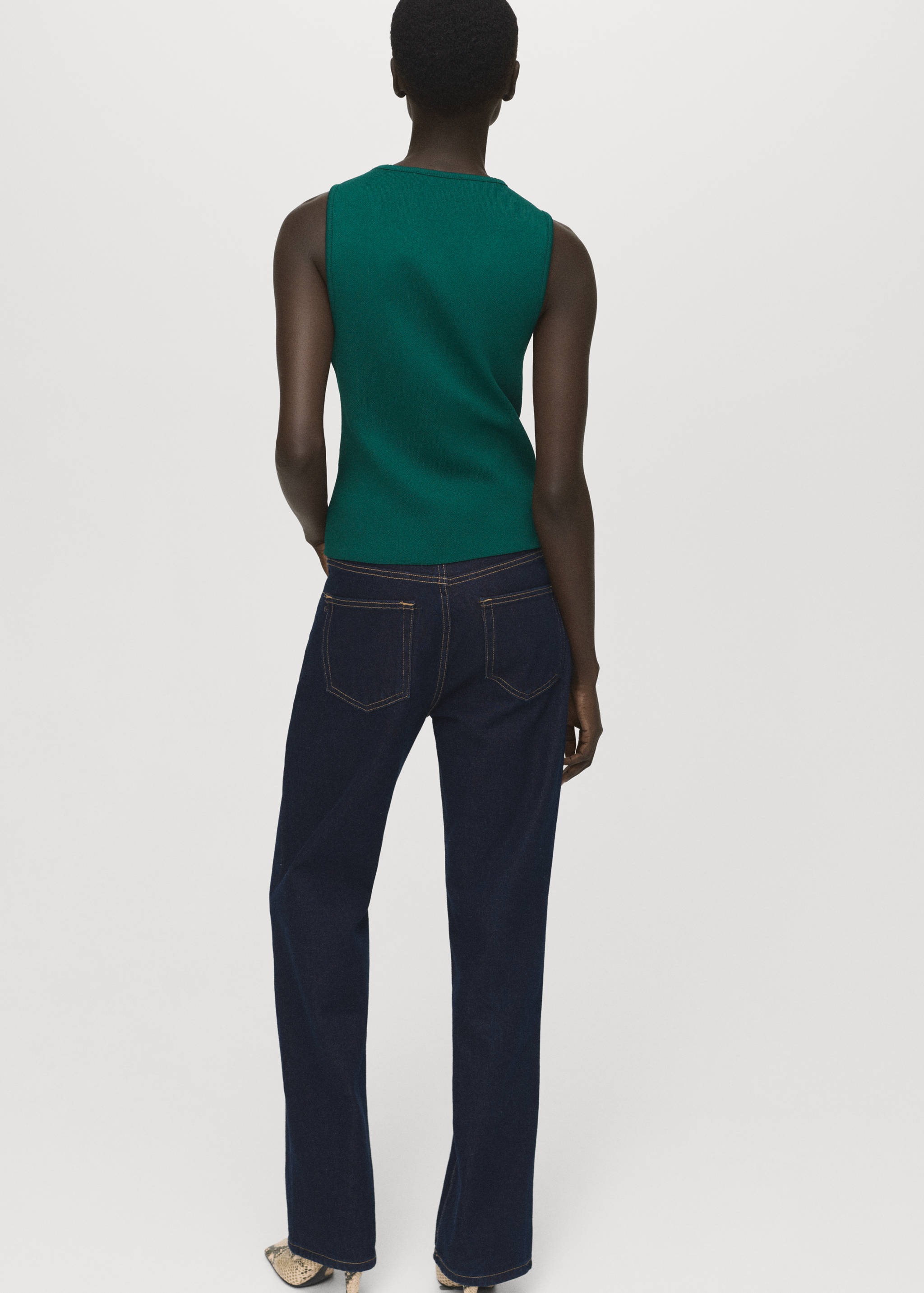 Gilet maille boutons bijoux - Verso de l’article