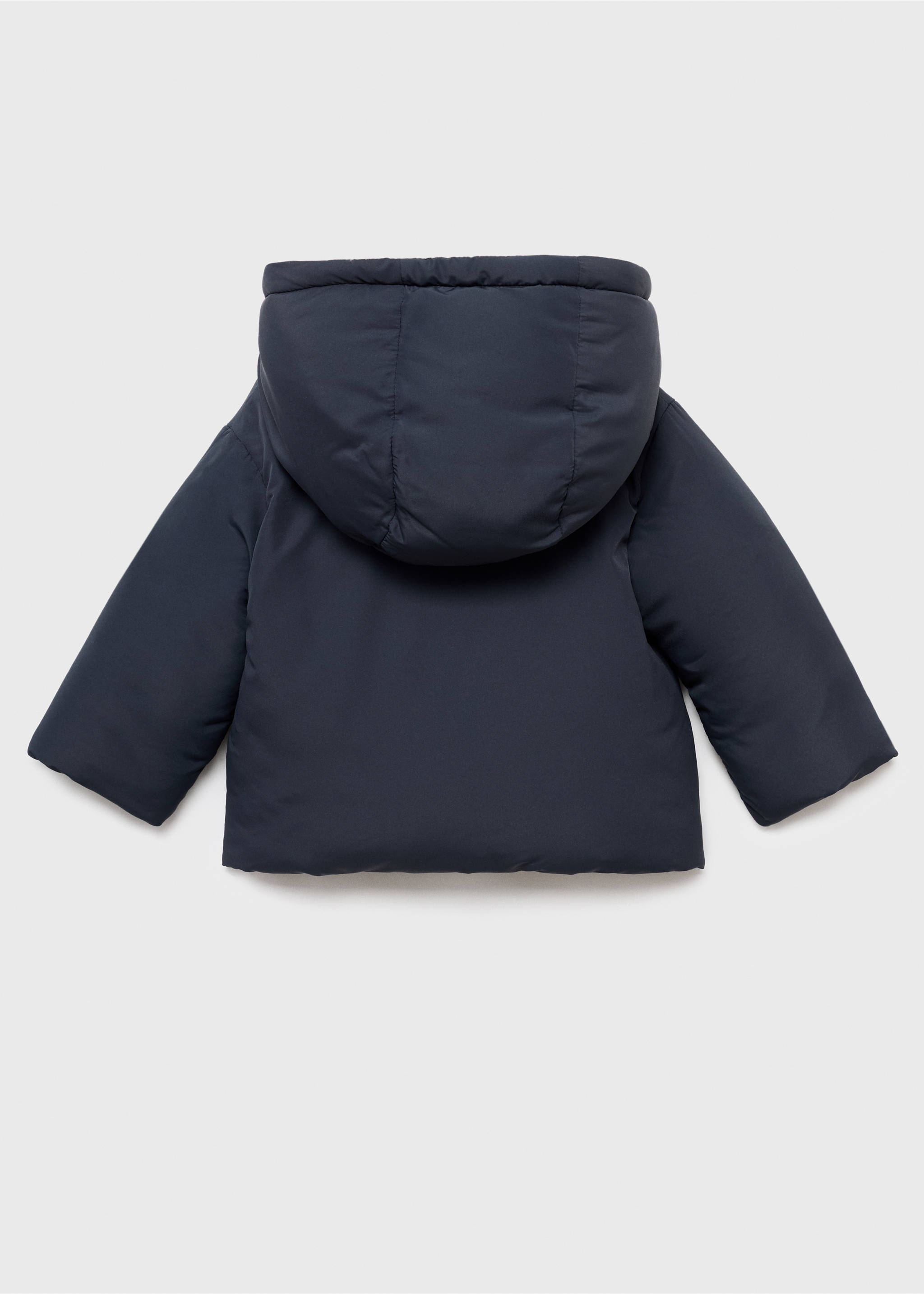 Anorak capucha pelo - Reverso del artículo, Azul marino. Ref: 17094772-00.