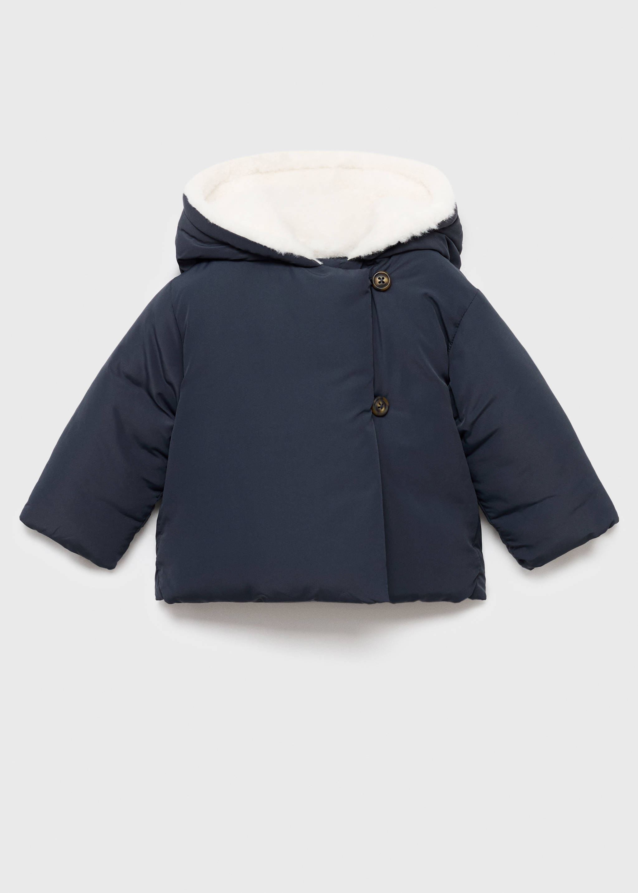 Anorak with shearling-effect hood - Article without model