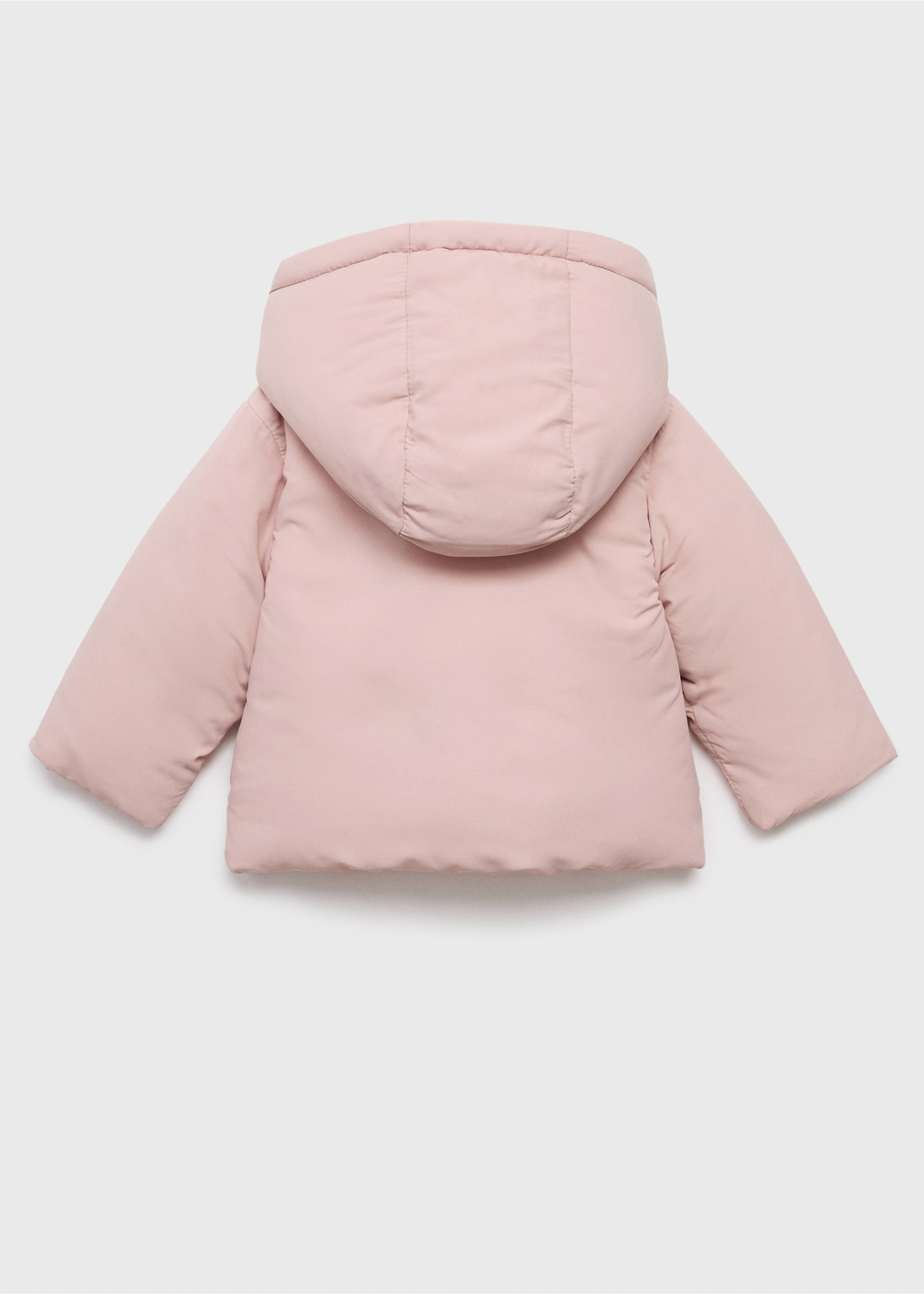 Anorak capucha pelo - Reverso del artículo, Rosa pastel. Ref: 17094772-00.