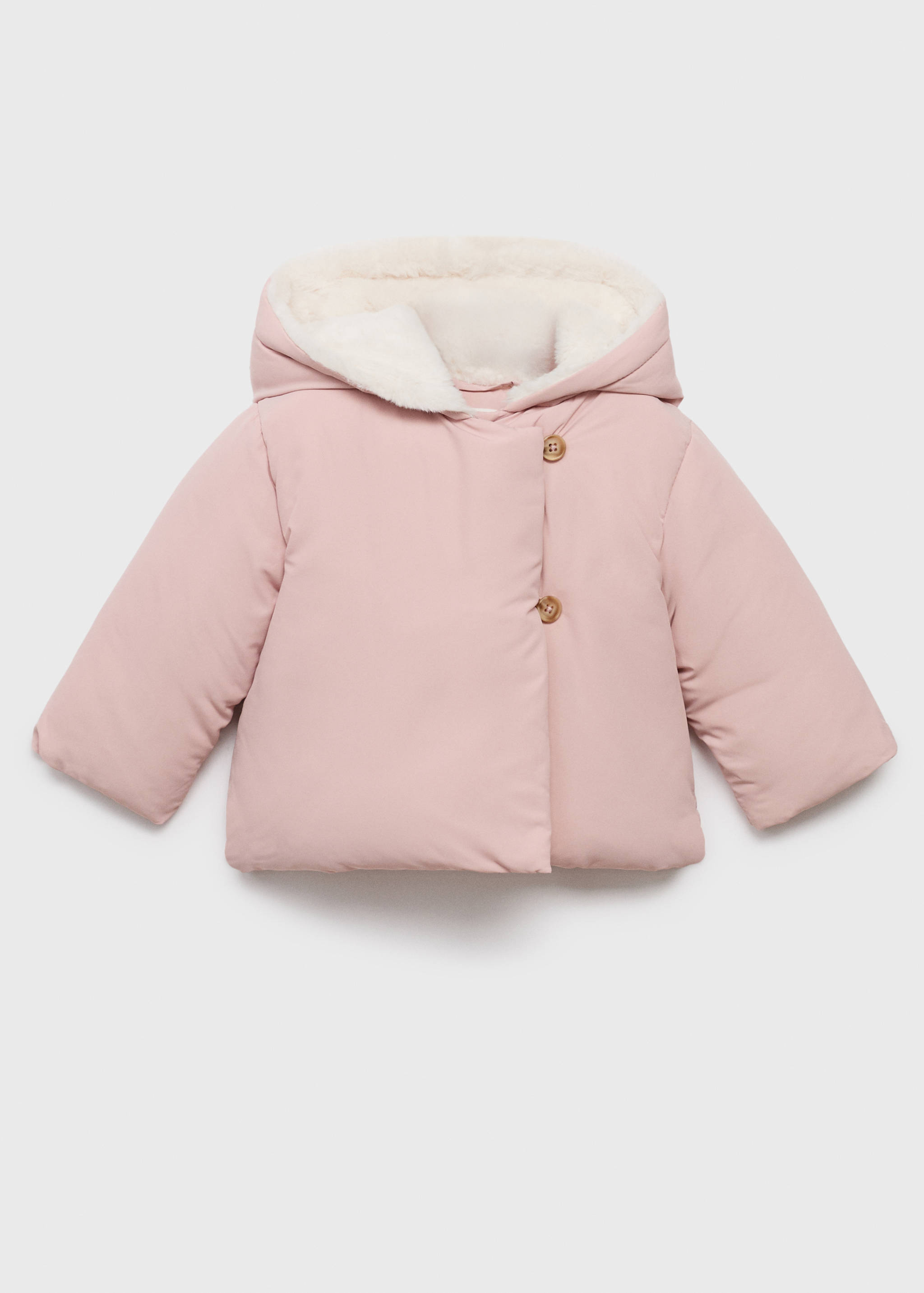 Anorak with shearling-effect hood - Article without model