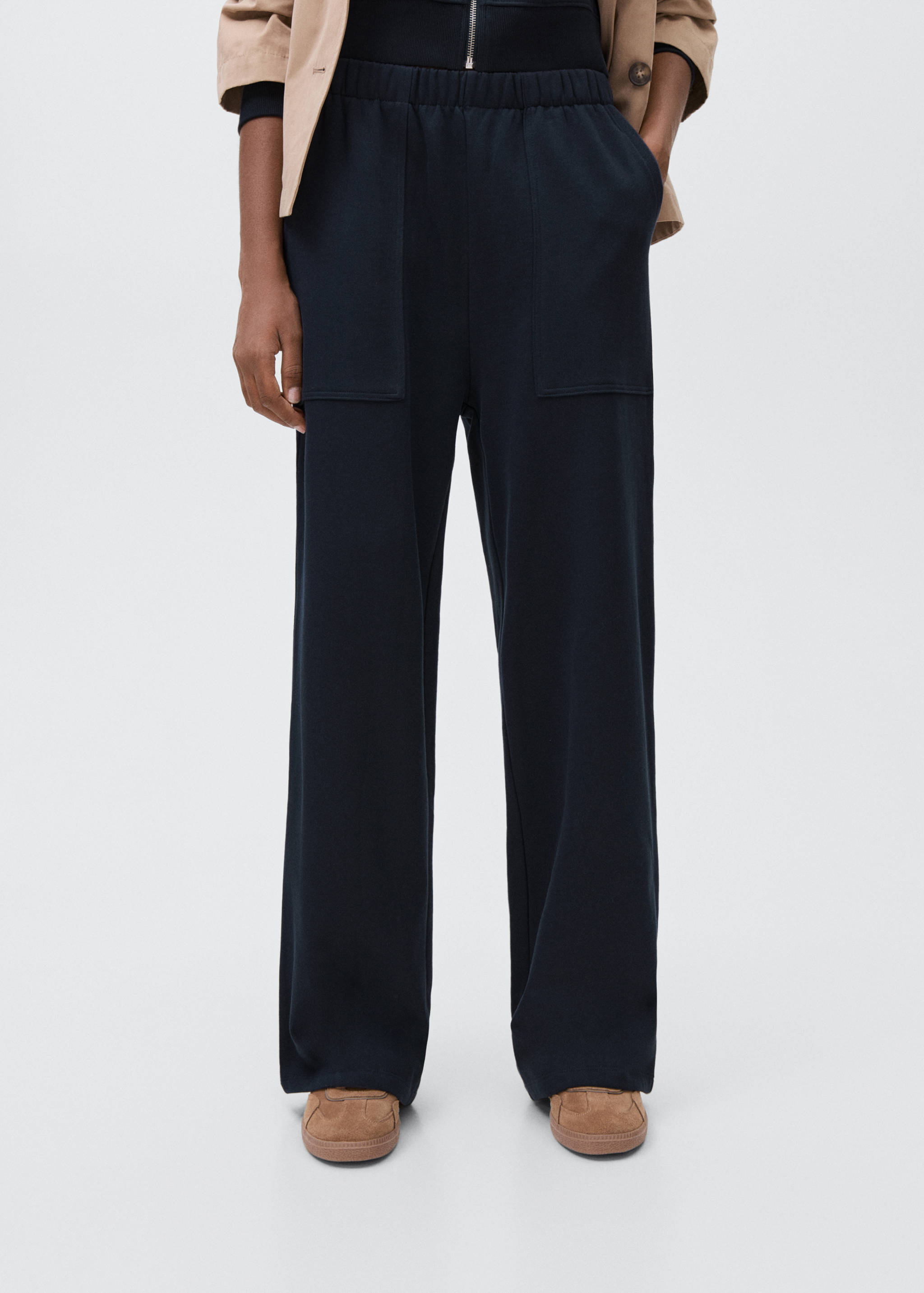 Cotton joggers with seams - Medium plane