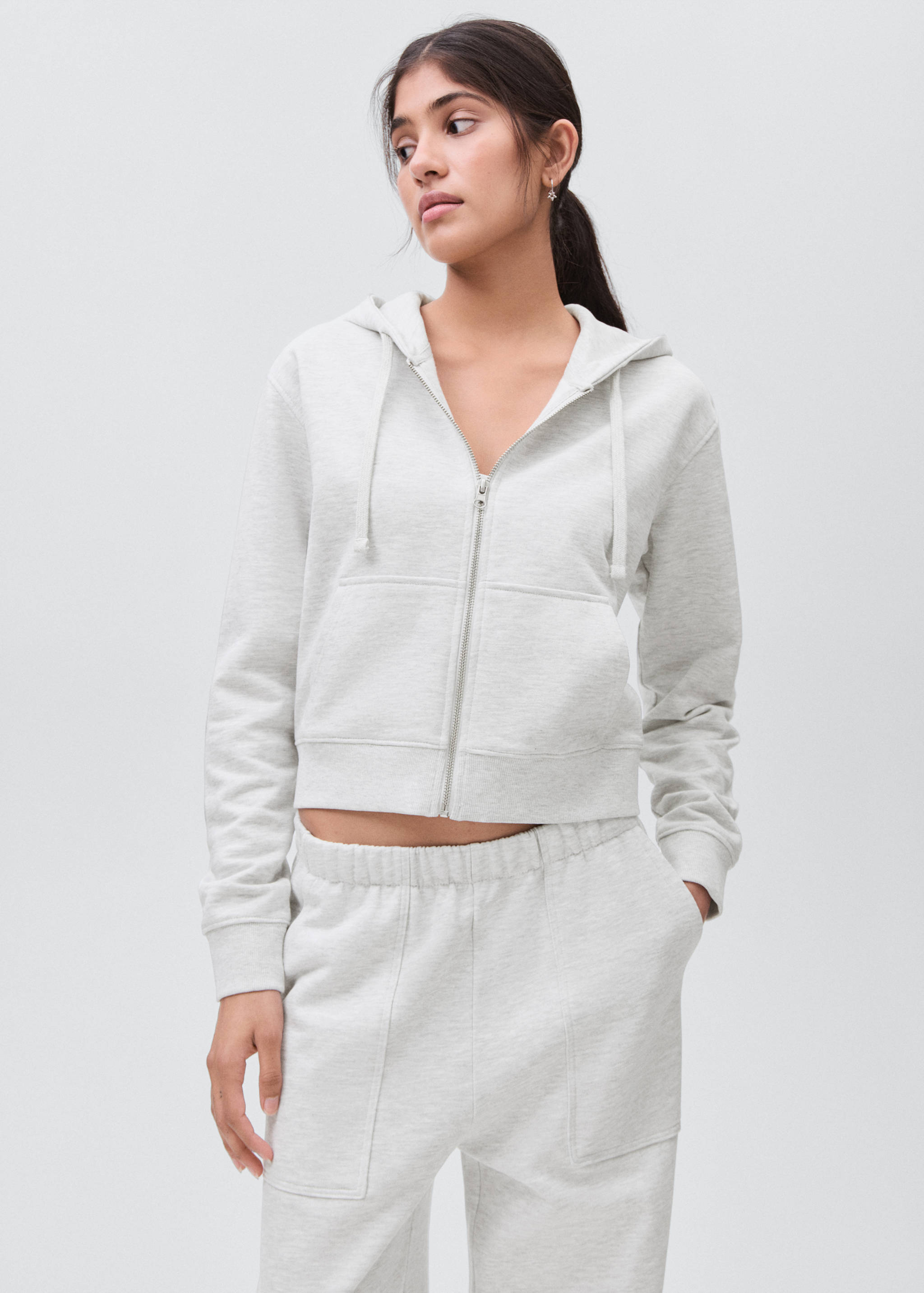 Cotton joggers with seams - Medium plane