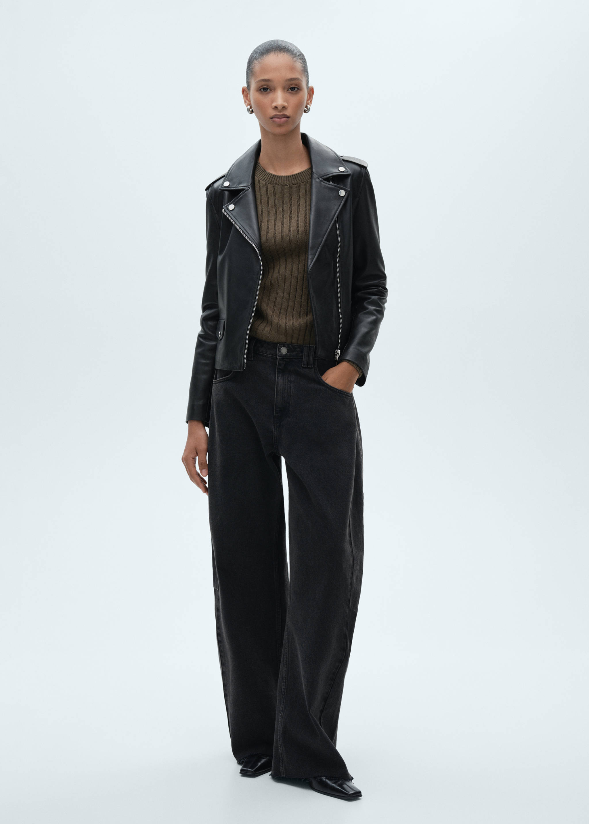 Motoros bőrdzseki - Általános sík