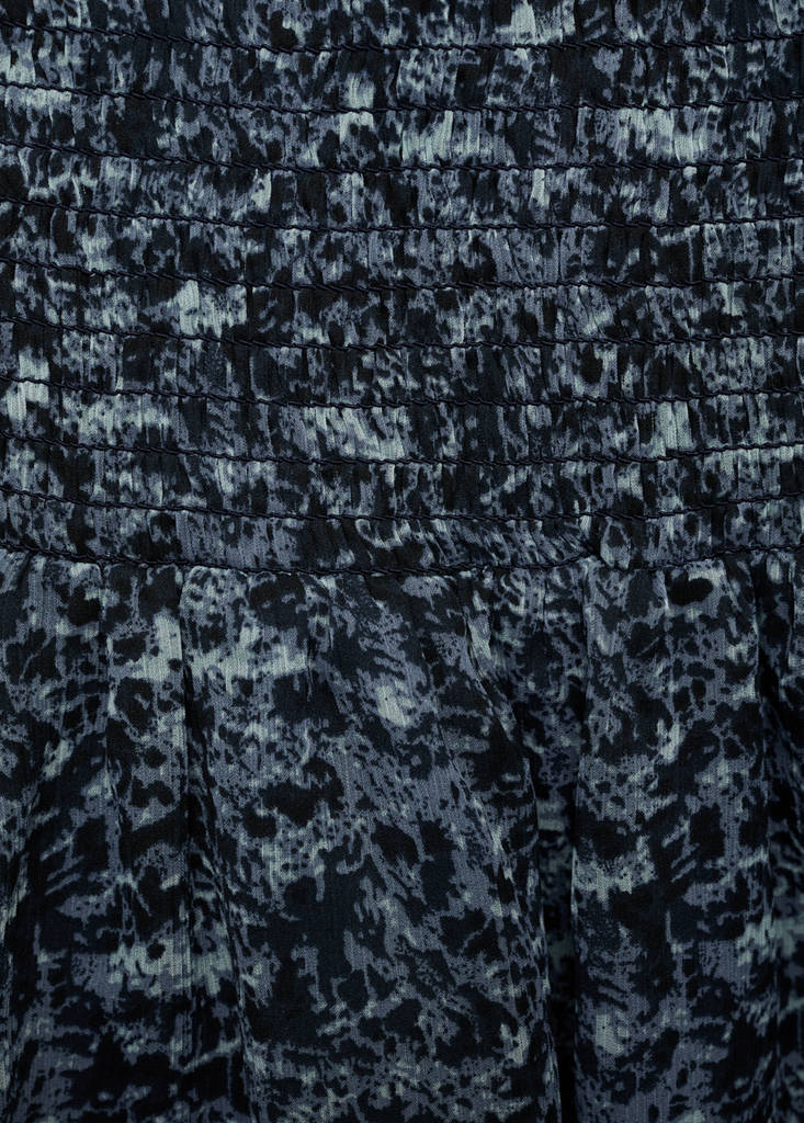 Printed short skirt — Petrol Blue