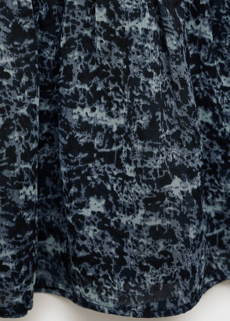 Printed short skirt — Petrol Blue