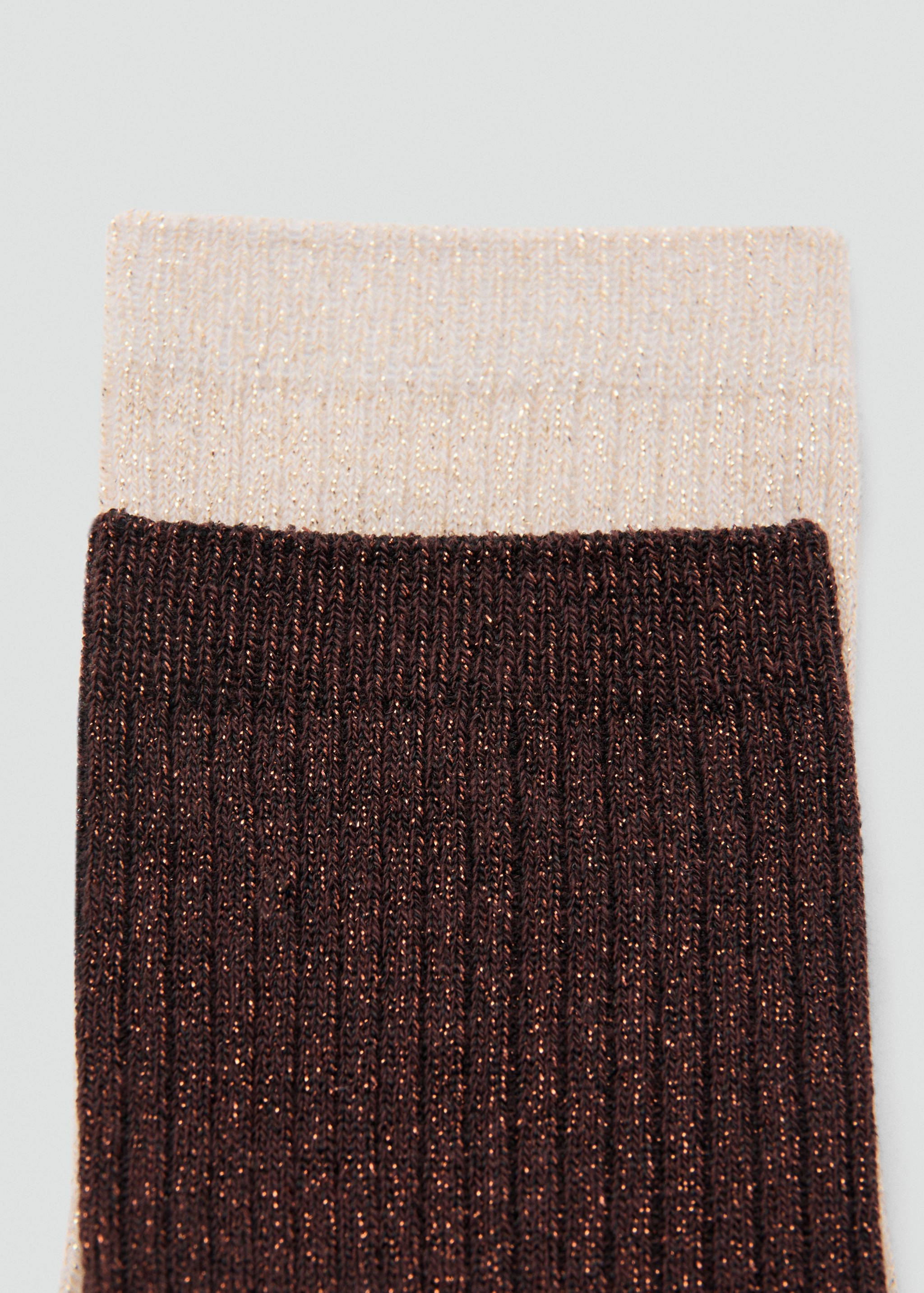 Pack of 2 ribbed lurex socks - Medium plane