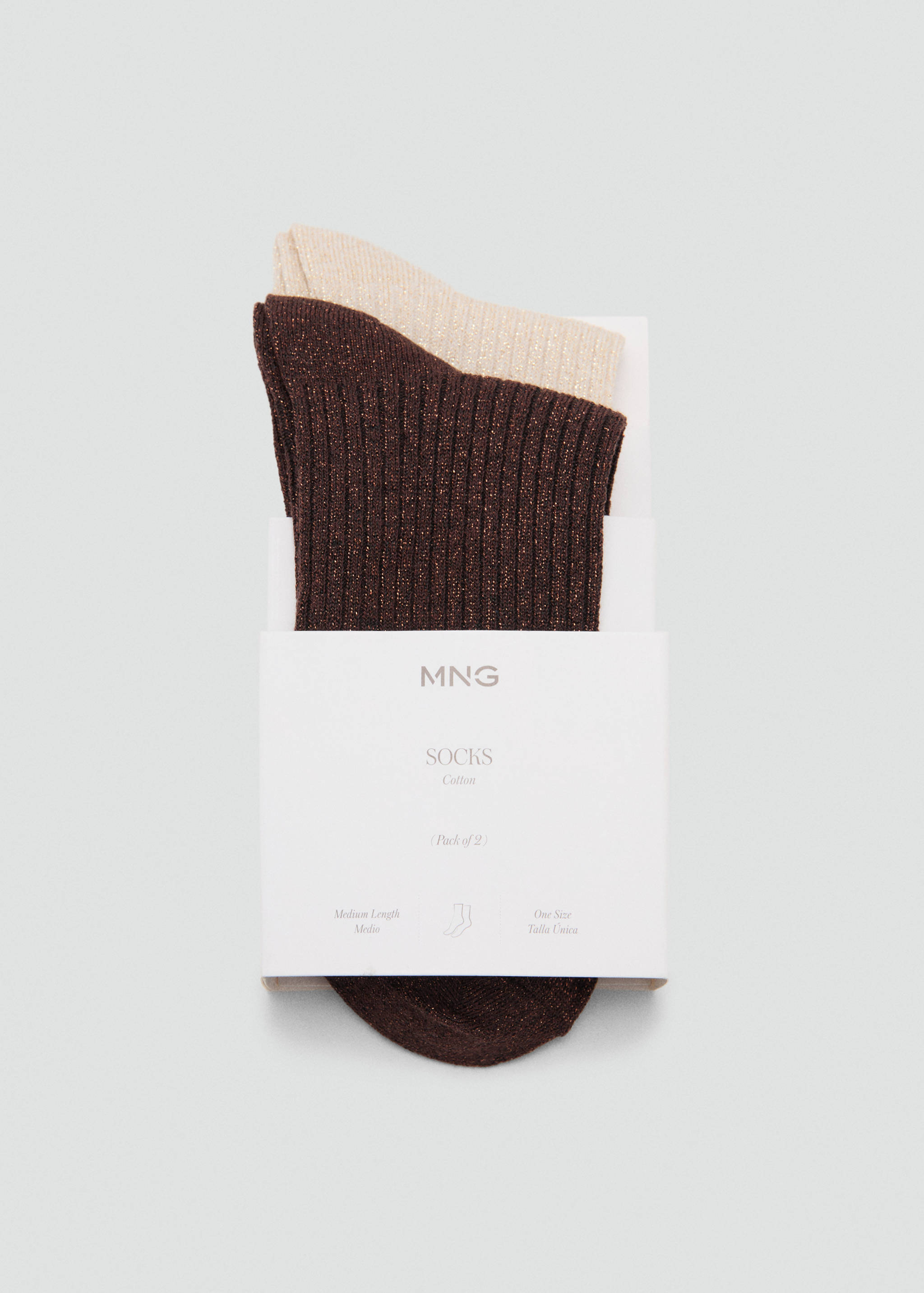 Pack of 2 ribbed lurex socks - Details of the article 2