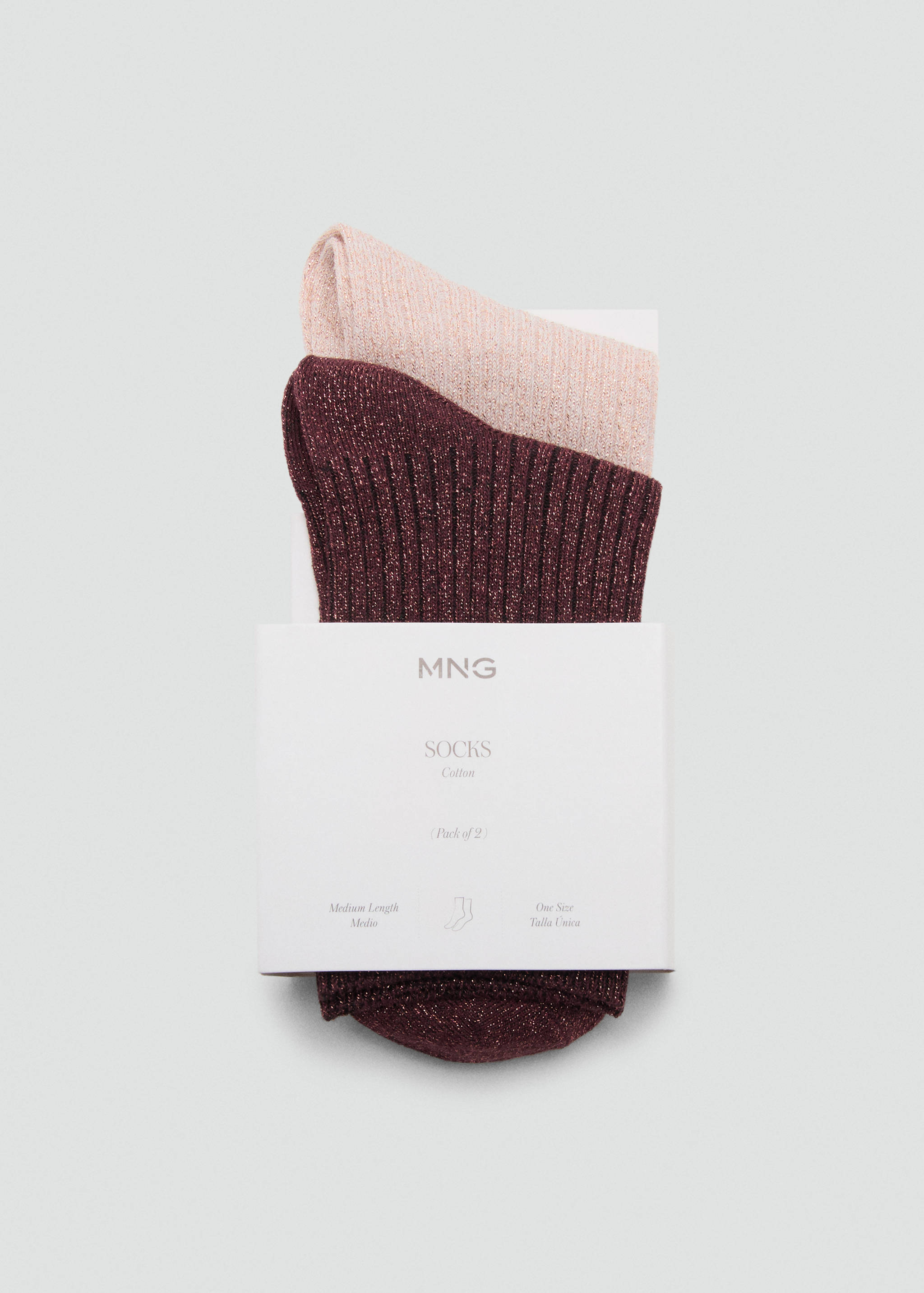 Pack of 2 ribbed lurex socks - Details of the article 2