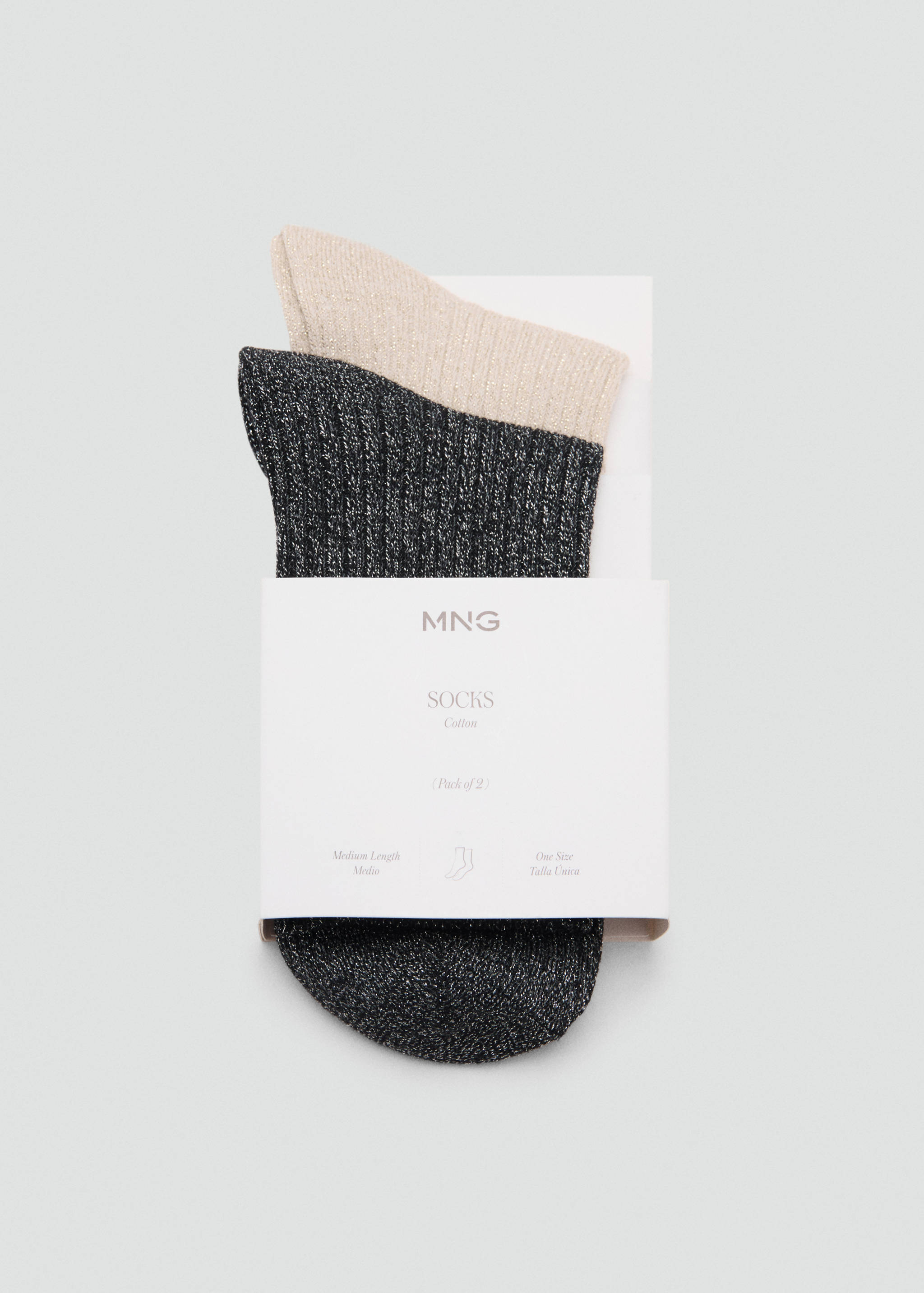 Pack of 2 ribbed lurex socks - Details of the article 2