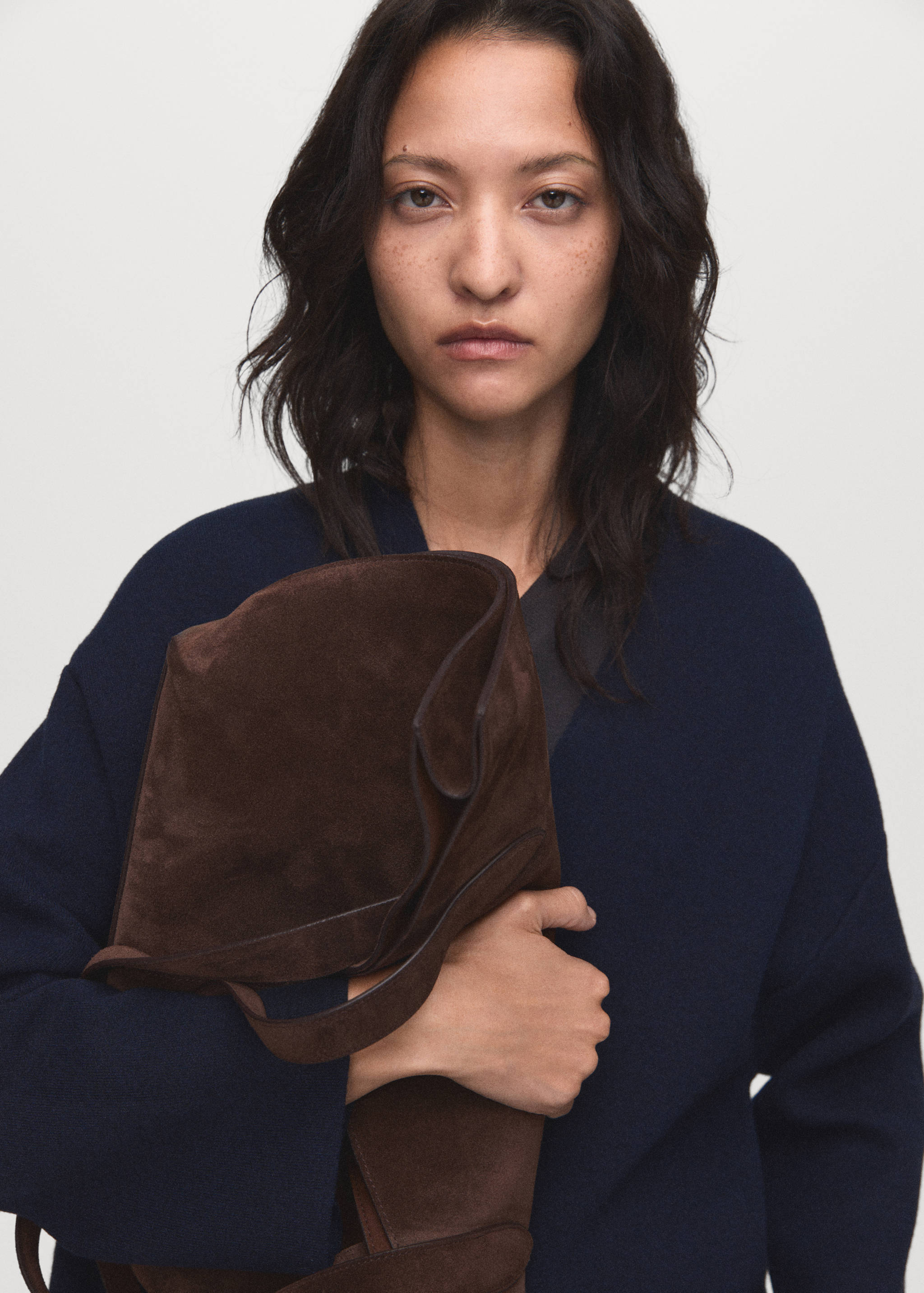 Knitted long coat - Details of the article 1