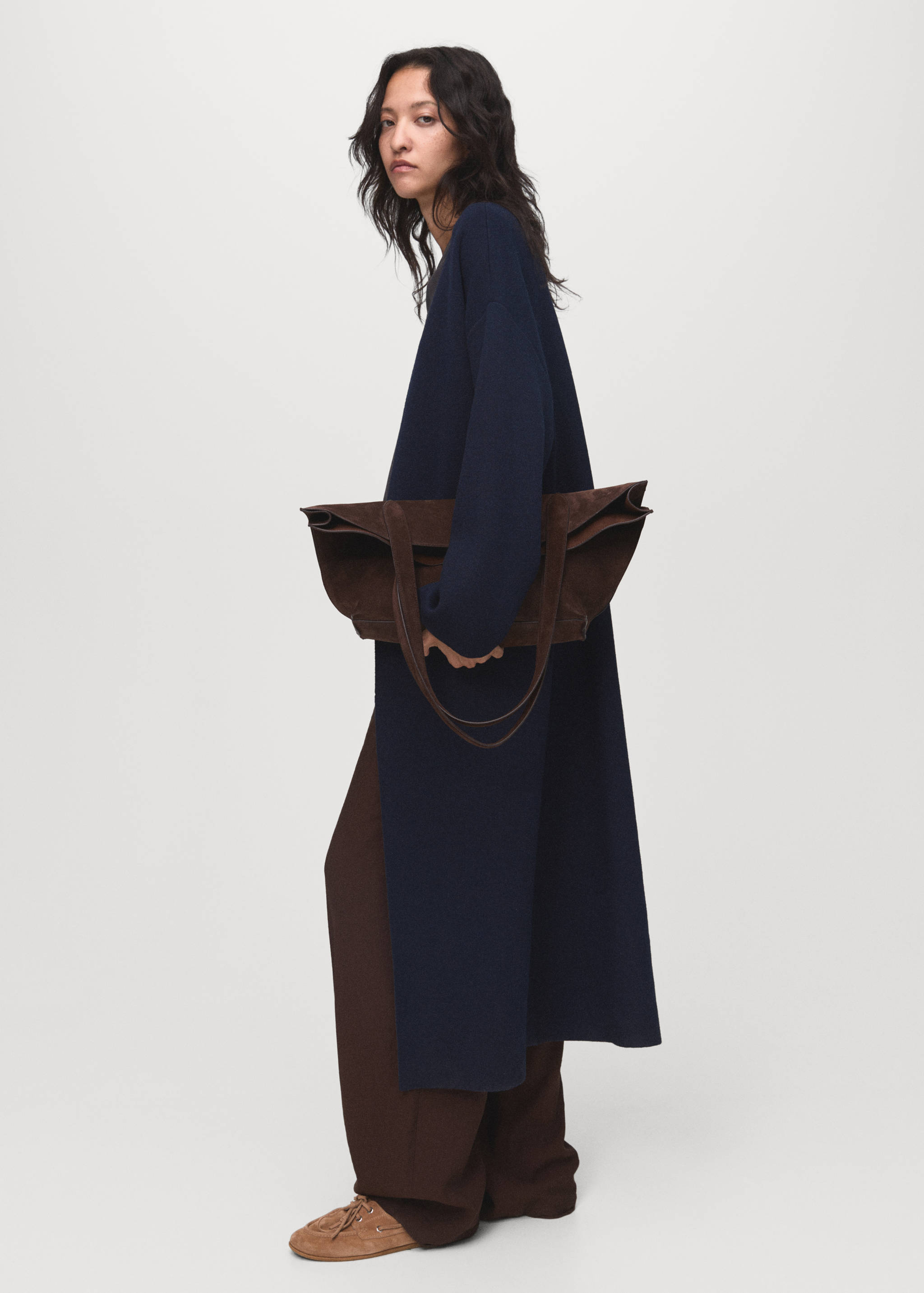 Knitted long coat - Details of the article 2