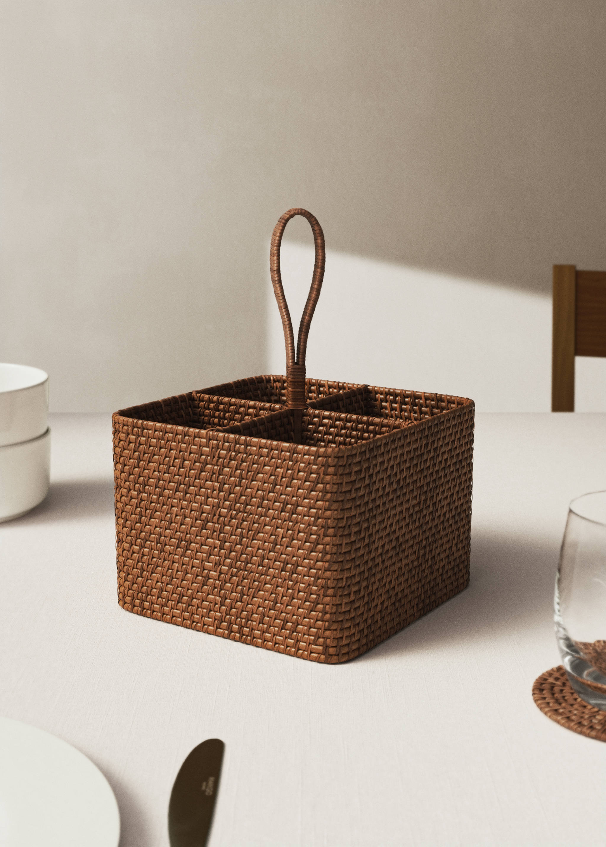 Rattan-Küchenkorb mit Henkel - Allgemeine Ansicht