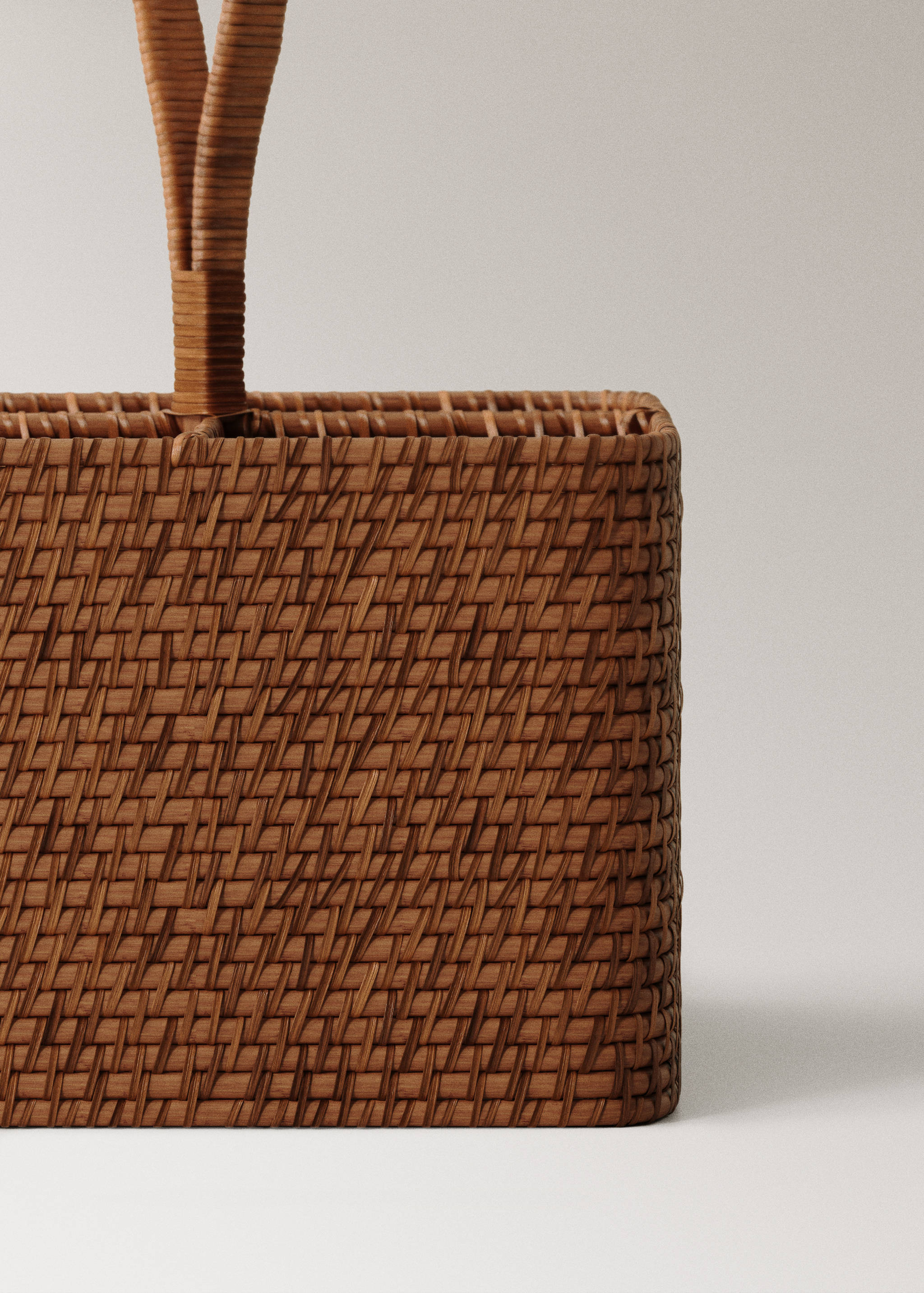 Rattan-Küchenkorb mit Henkel - Detail des Artikels 2