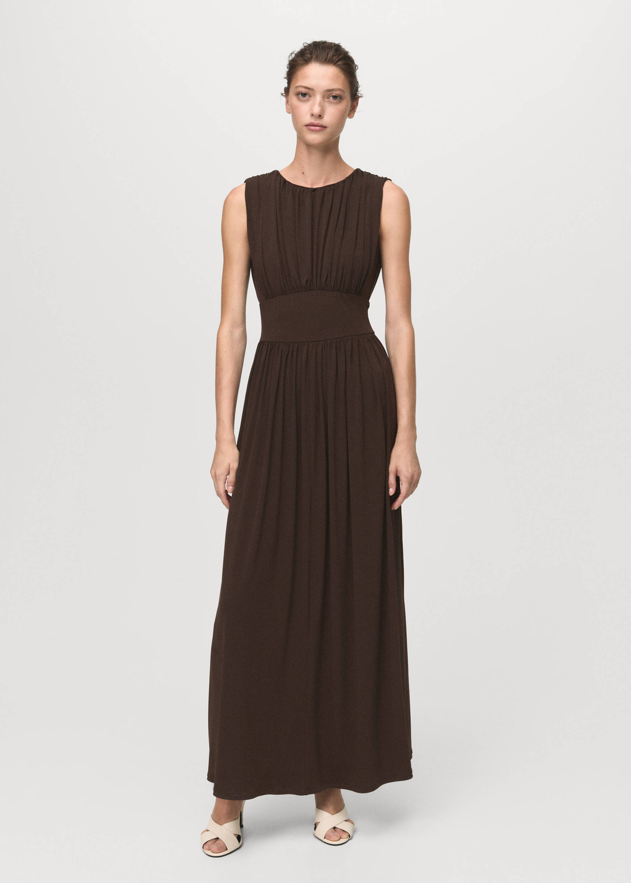 Ruched long dress - General plane
