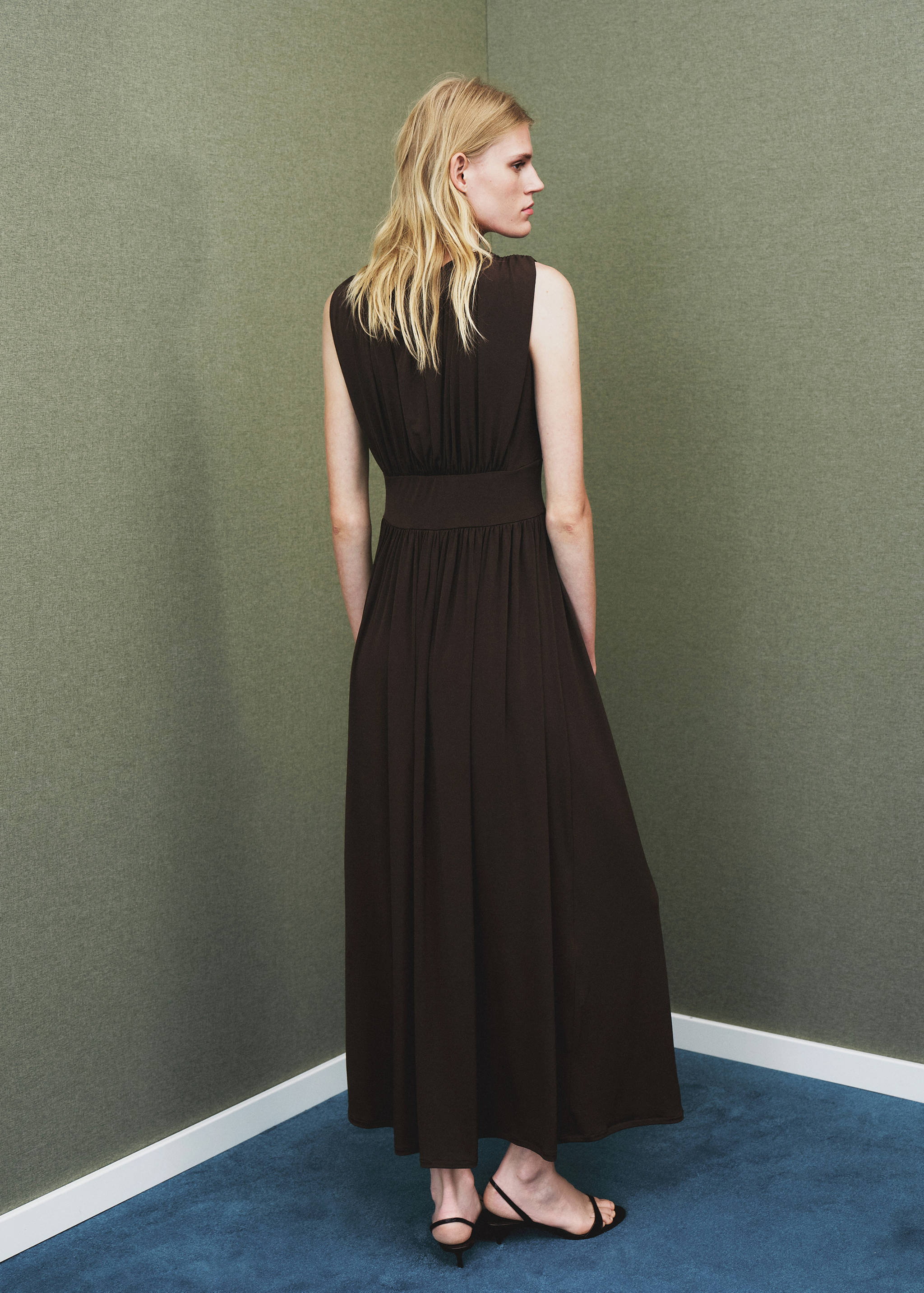 Ruched long dress - Reverse of the article