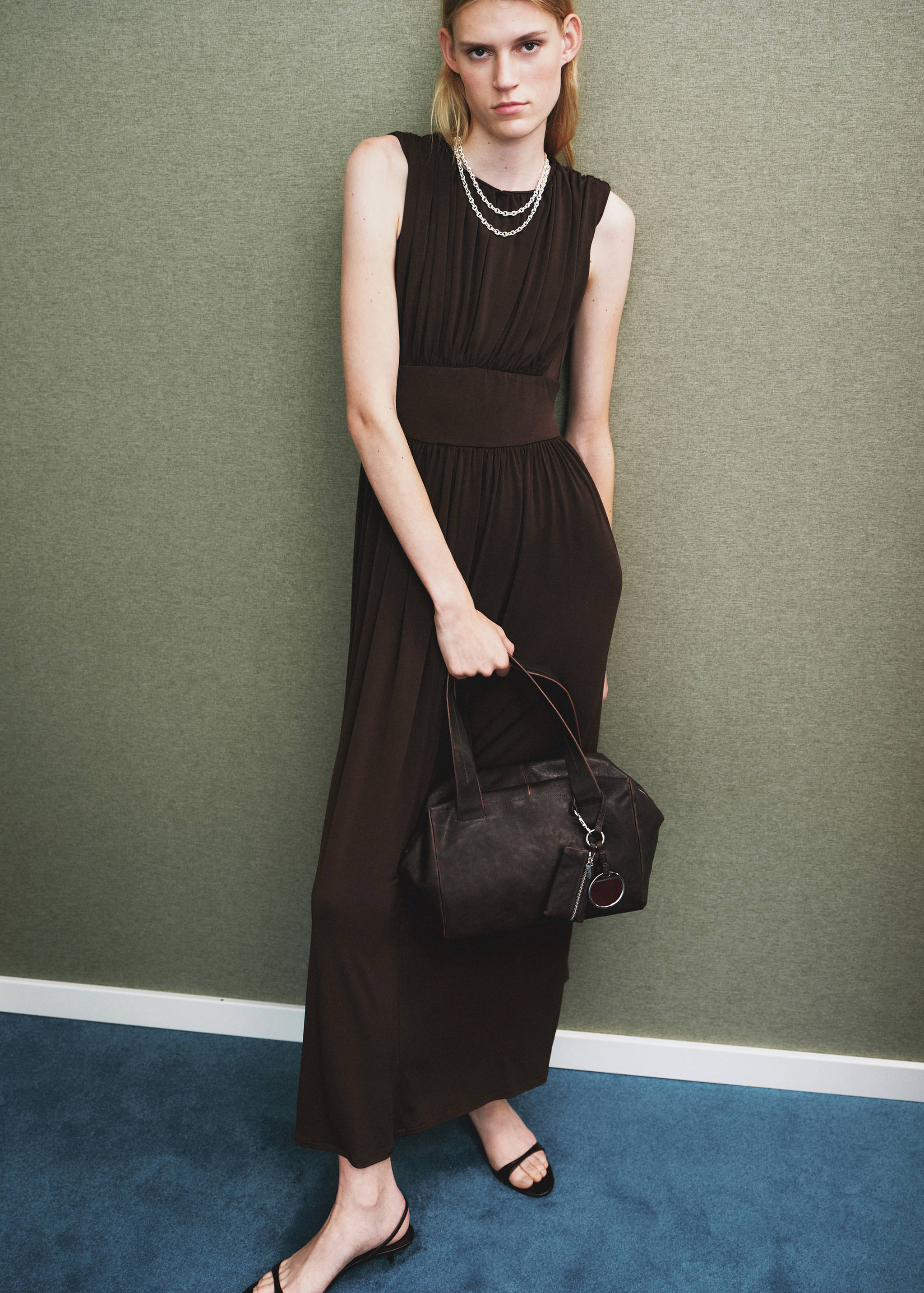 Ruched long dress - Details of the article 1