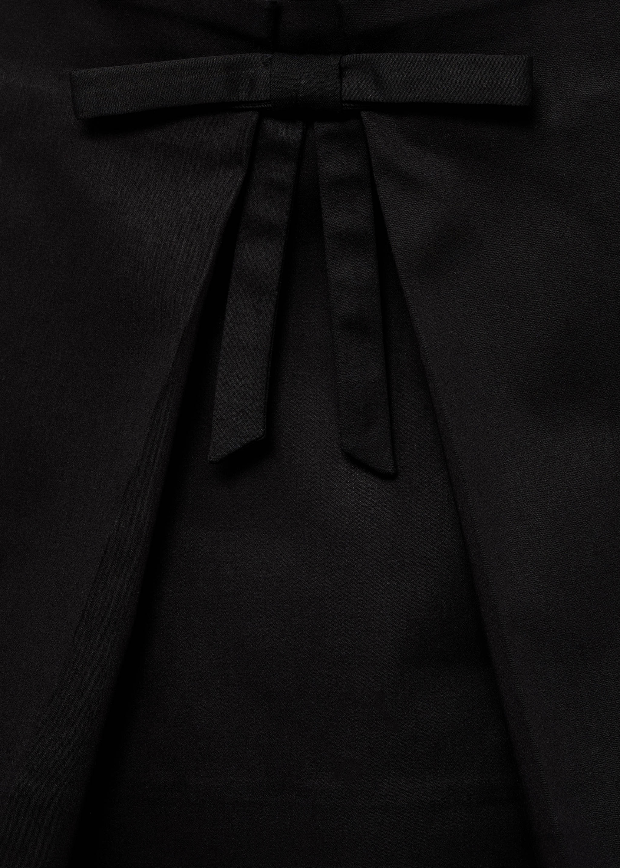 Mini skort with bow - Details of the article 8, Black. Ref: 17094790-00.