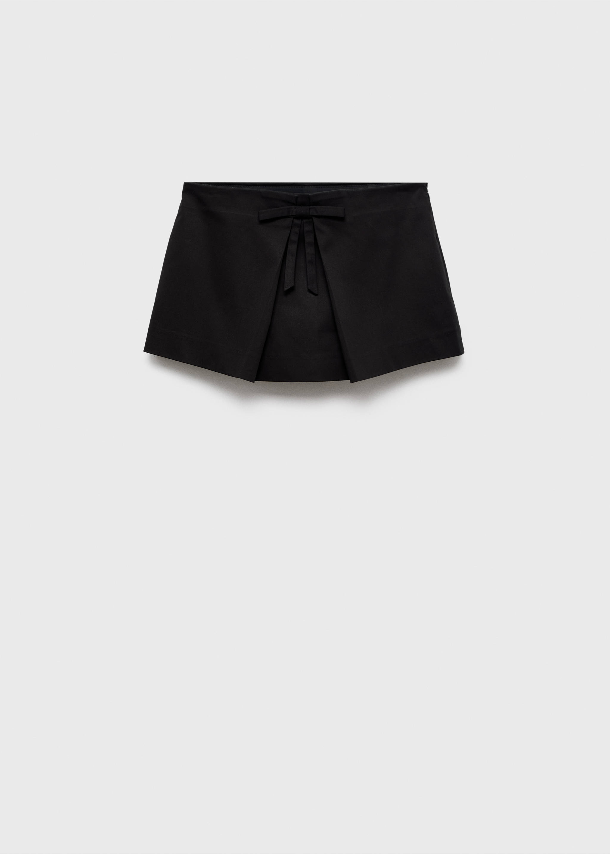 Mini skort with bow - Article without model, Black. Ref: 17094790-00.