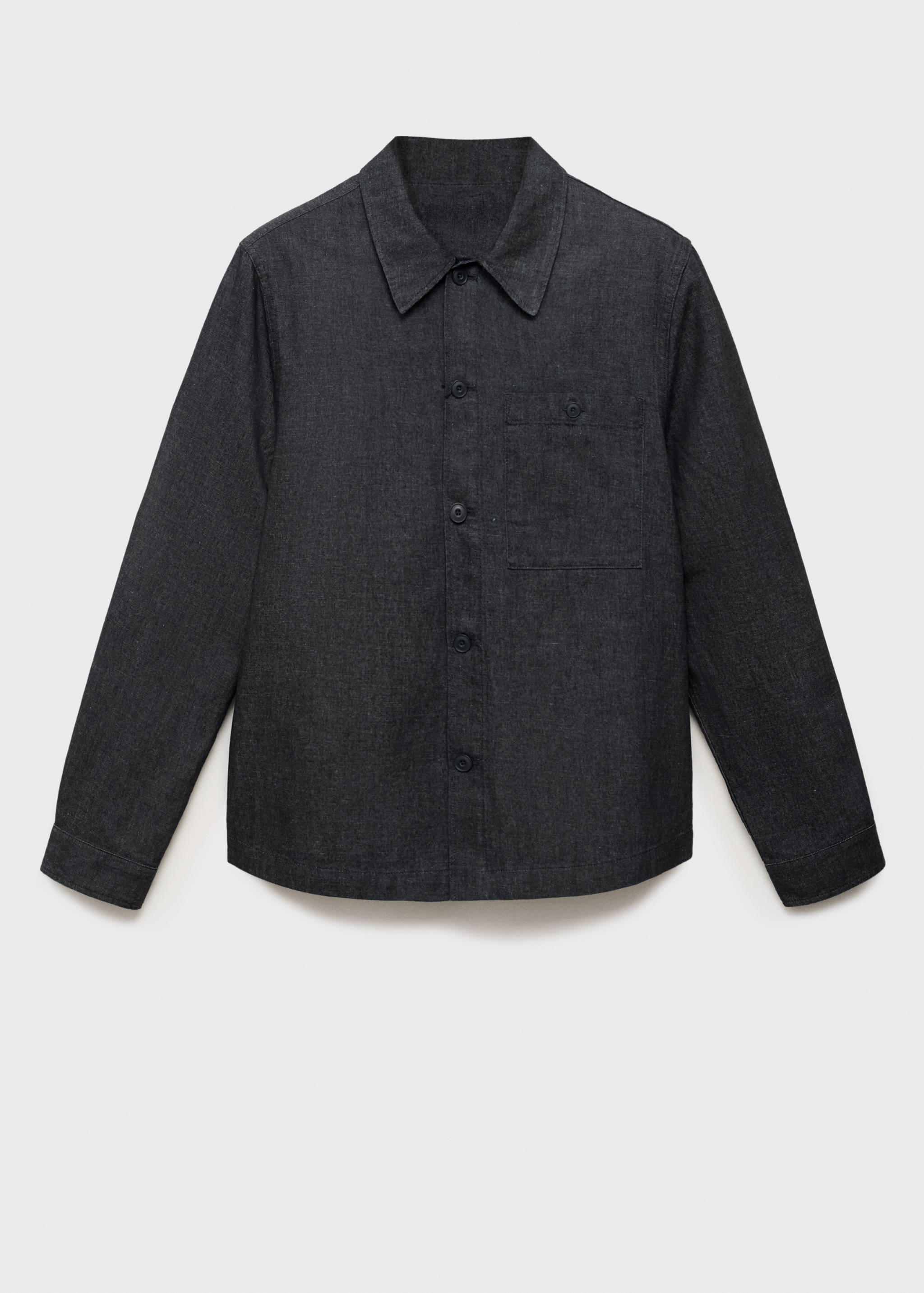 Denim overshirt with pocket - Article without model