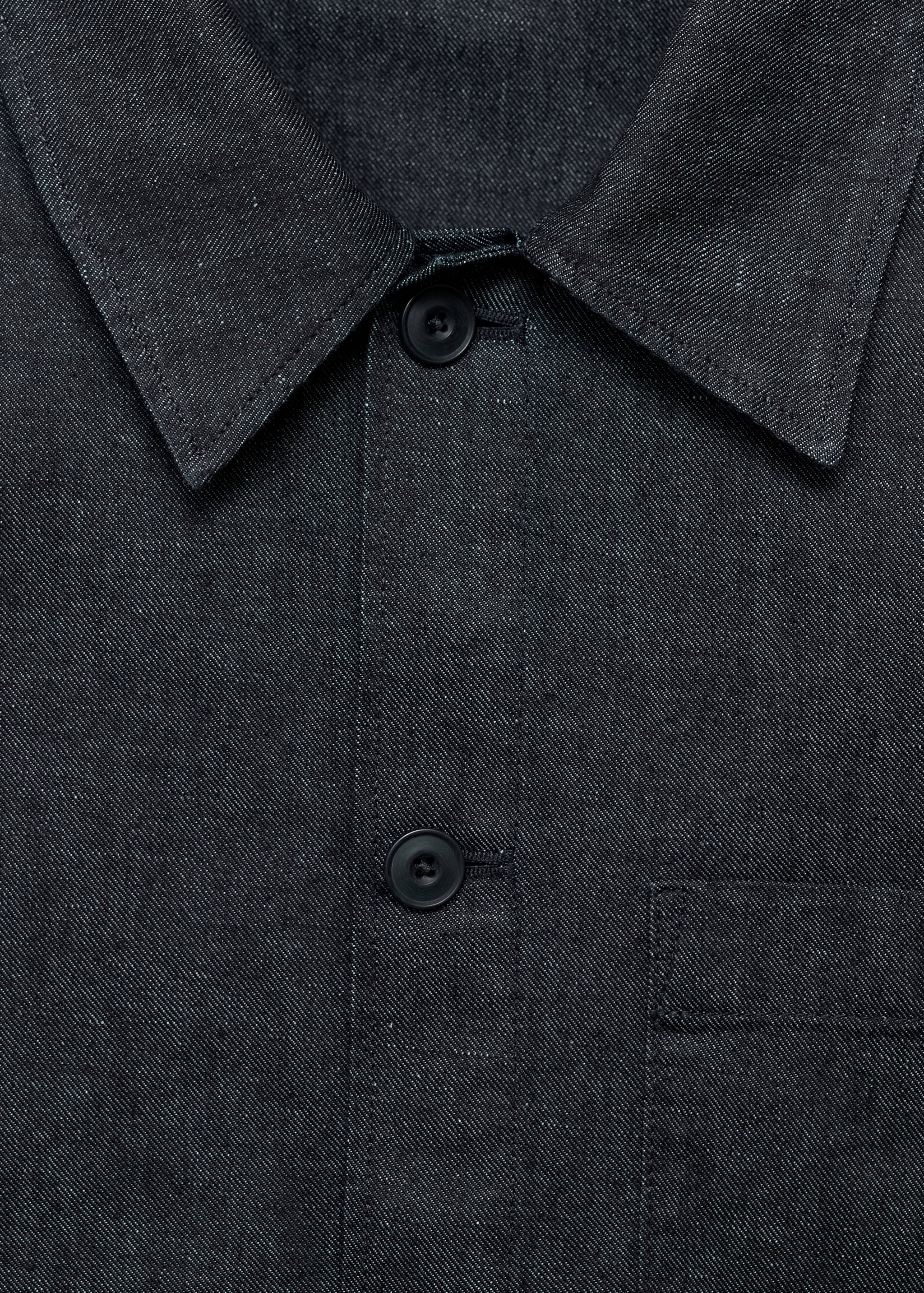 Denim overshirt with pocket - Details of the article 8
