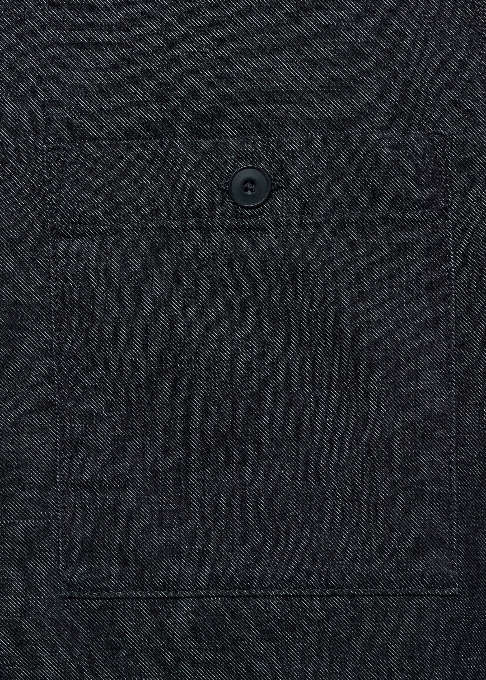 Denim overshirt with pocket - Details of the article 0