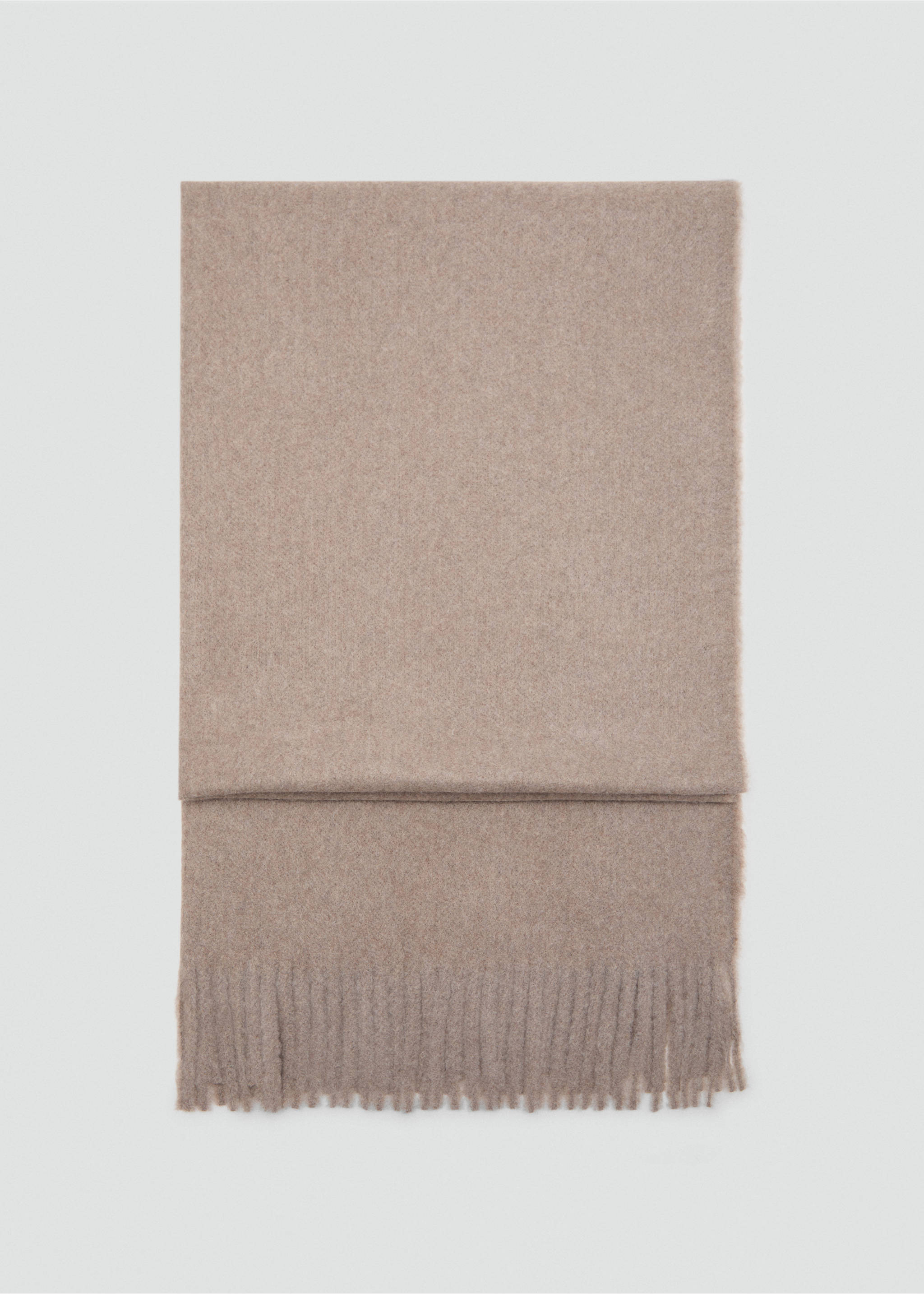 Fringed edge scarf - Article without model, Medium Brown. Ref: 17095145-00.