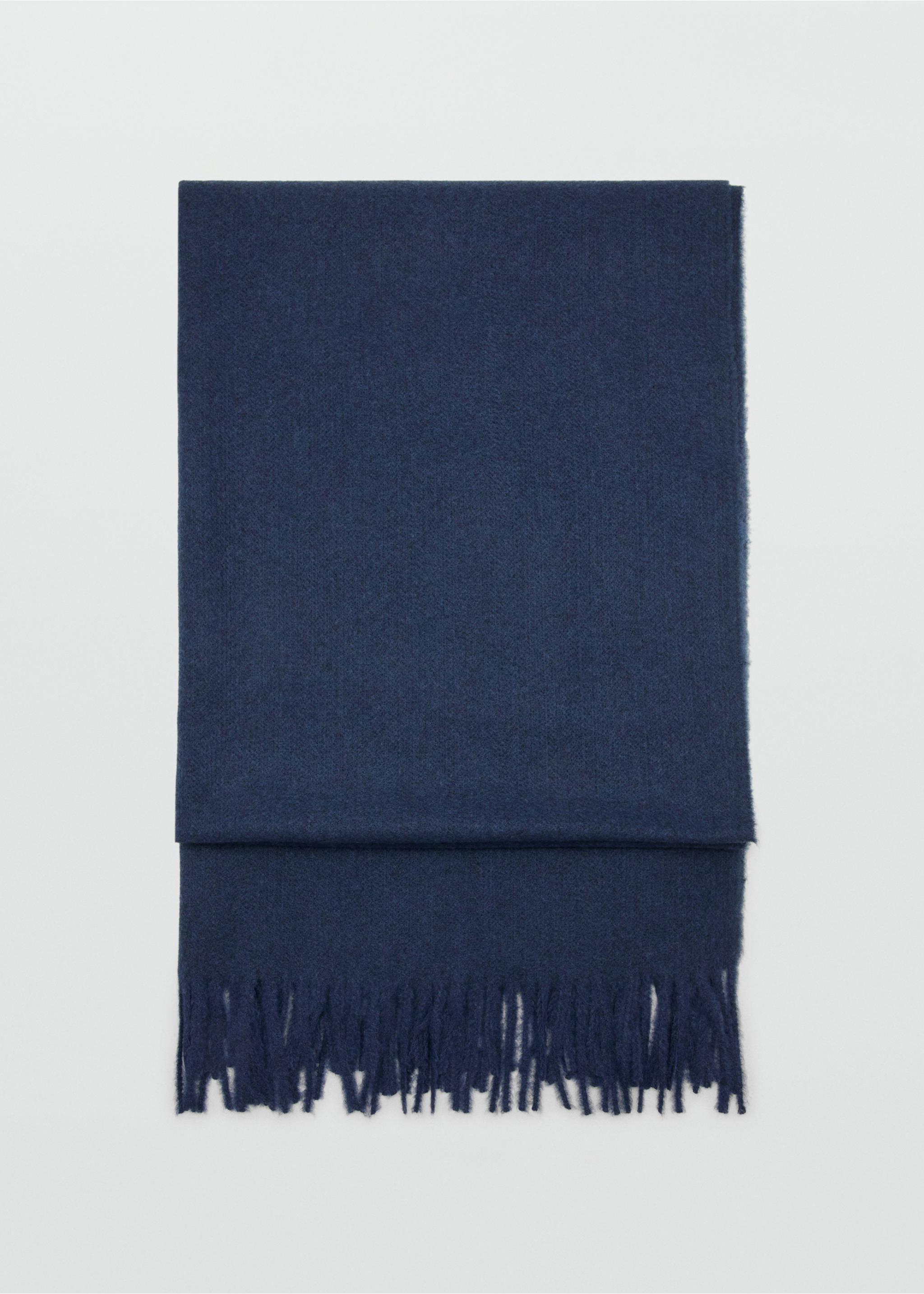 Fringed edge scarf - Article without model, Blue. Ref: 17095145-00.