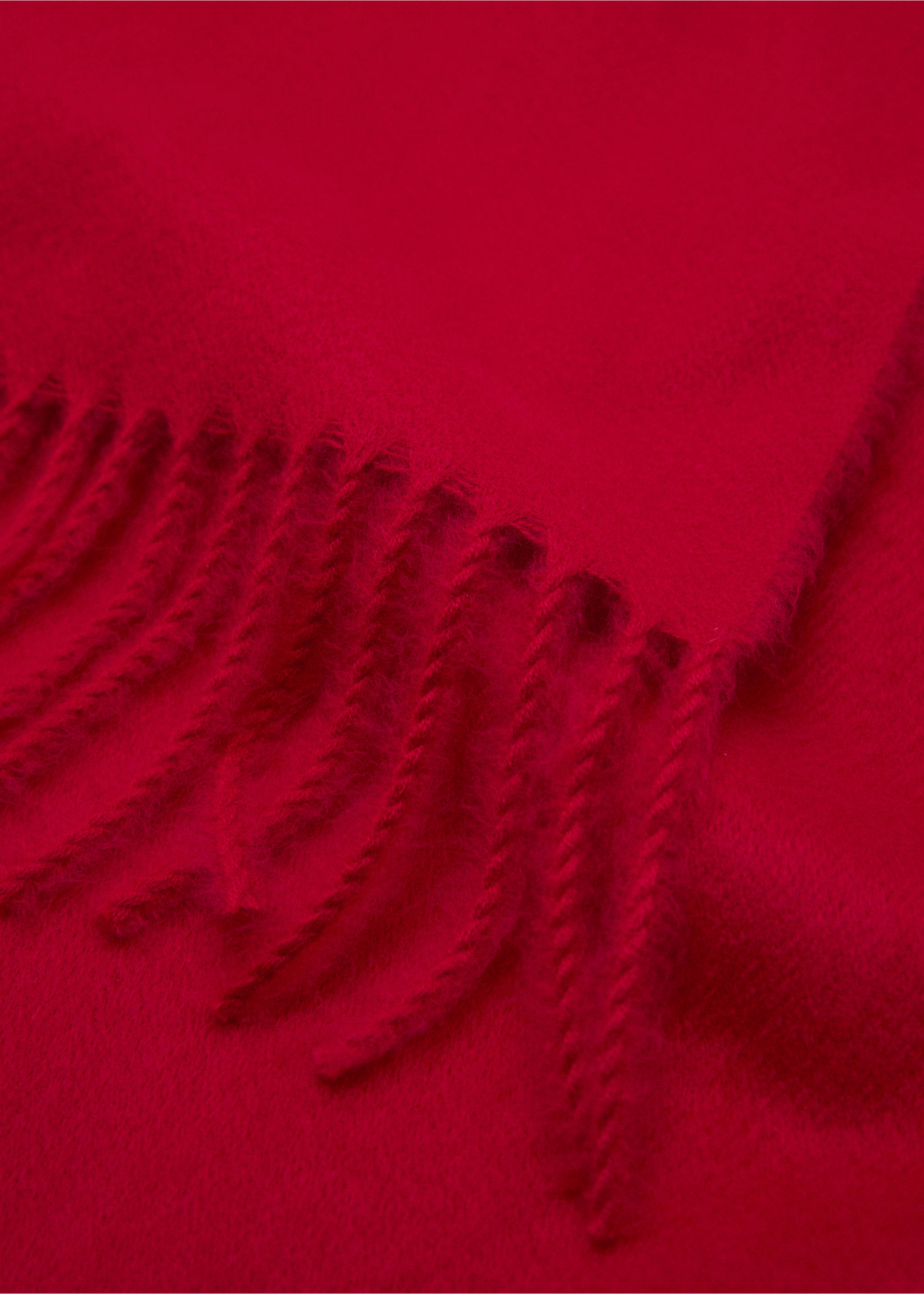 Fringed edge scarf - Medium plane, Red. Ref: 17095145-00.