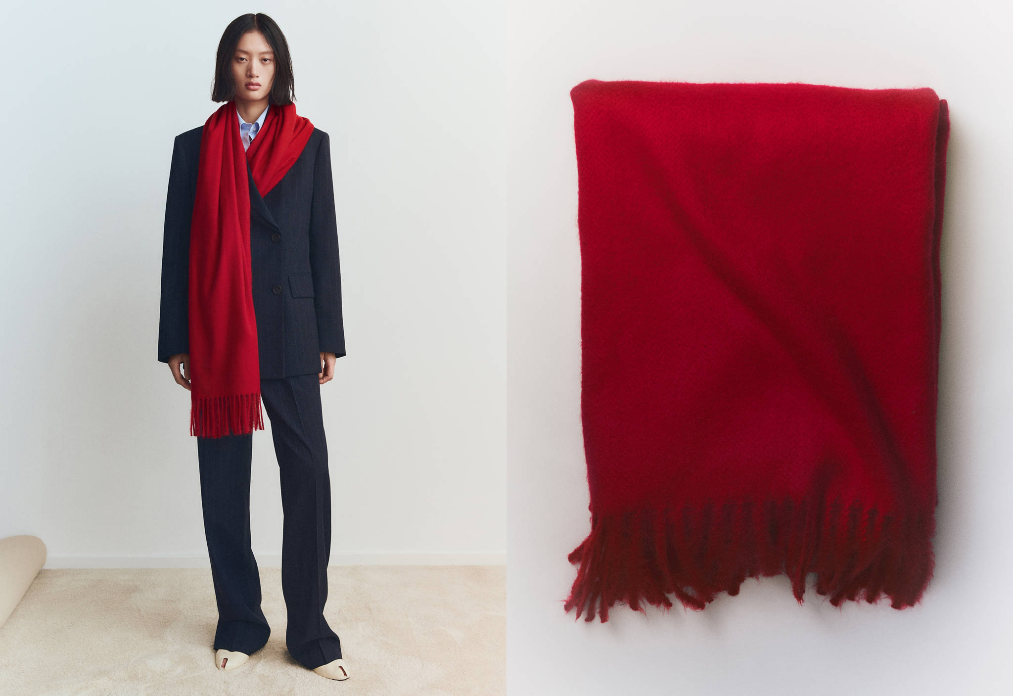 Fringed edge scarf - Panoramic plane