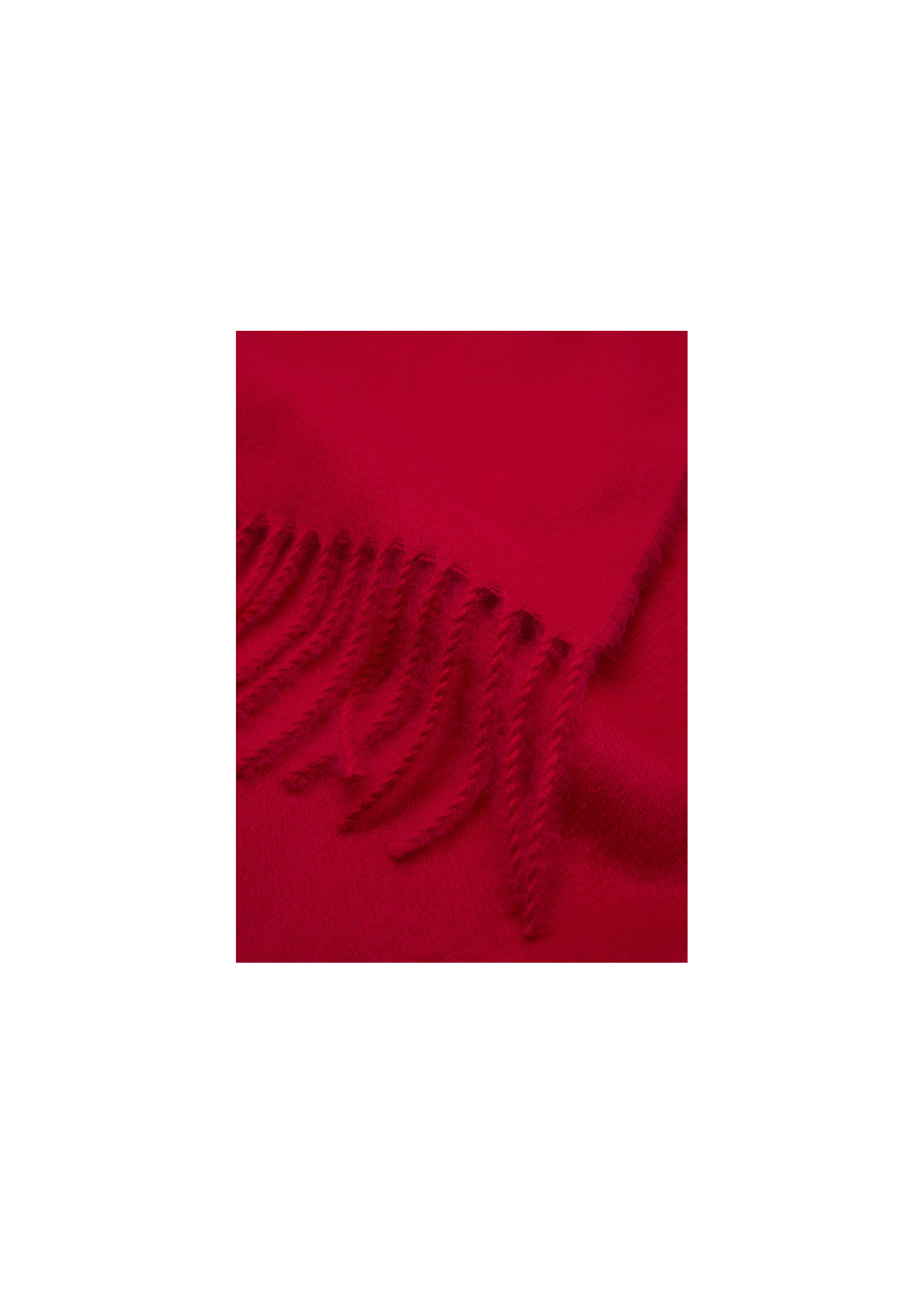 Fringed edge scarf - Details of the article 6, Red. Ref: 17095145-00.