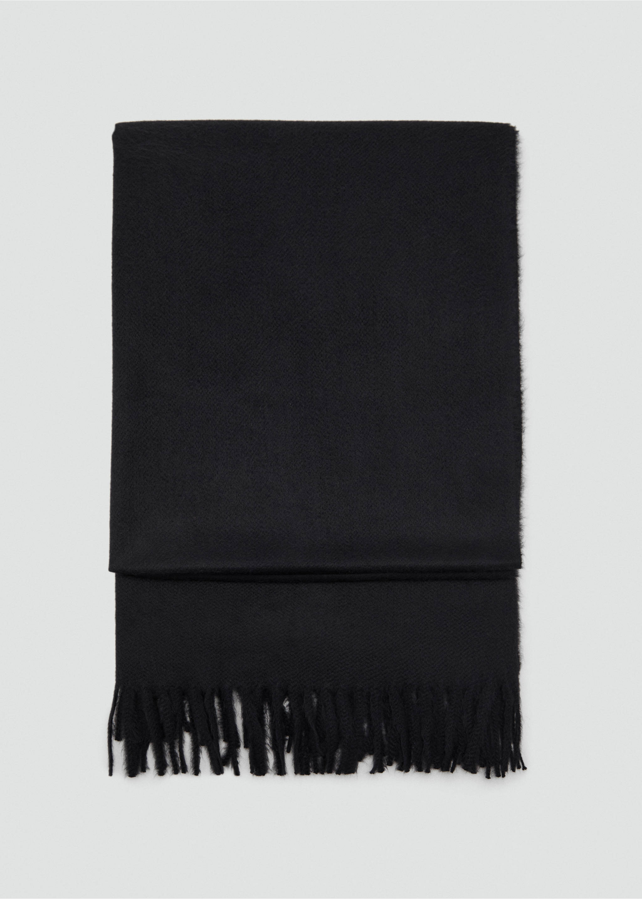 Schal mit fransigen Abschlüssen - Artikel ohne Model, Schwarz. Ref: 17095145-00.