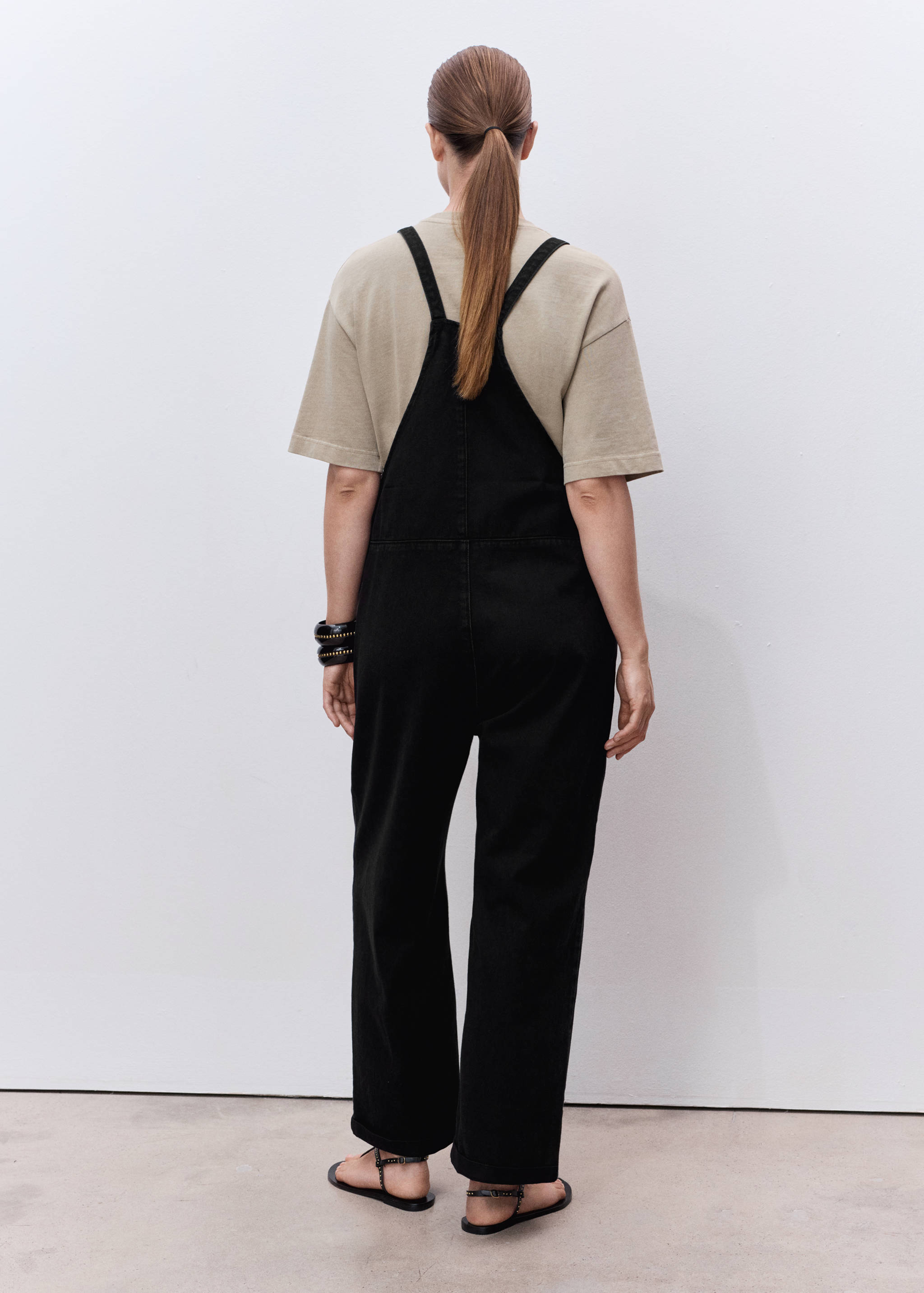 Maternity denim dungarees - Reverse of the article