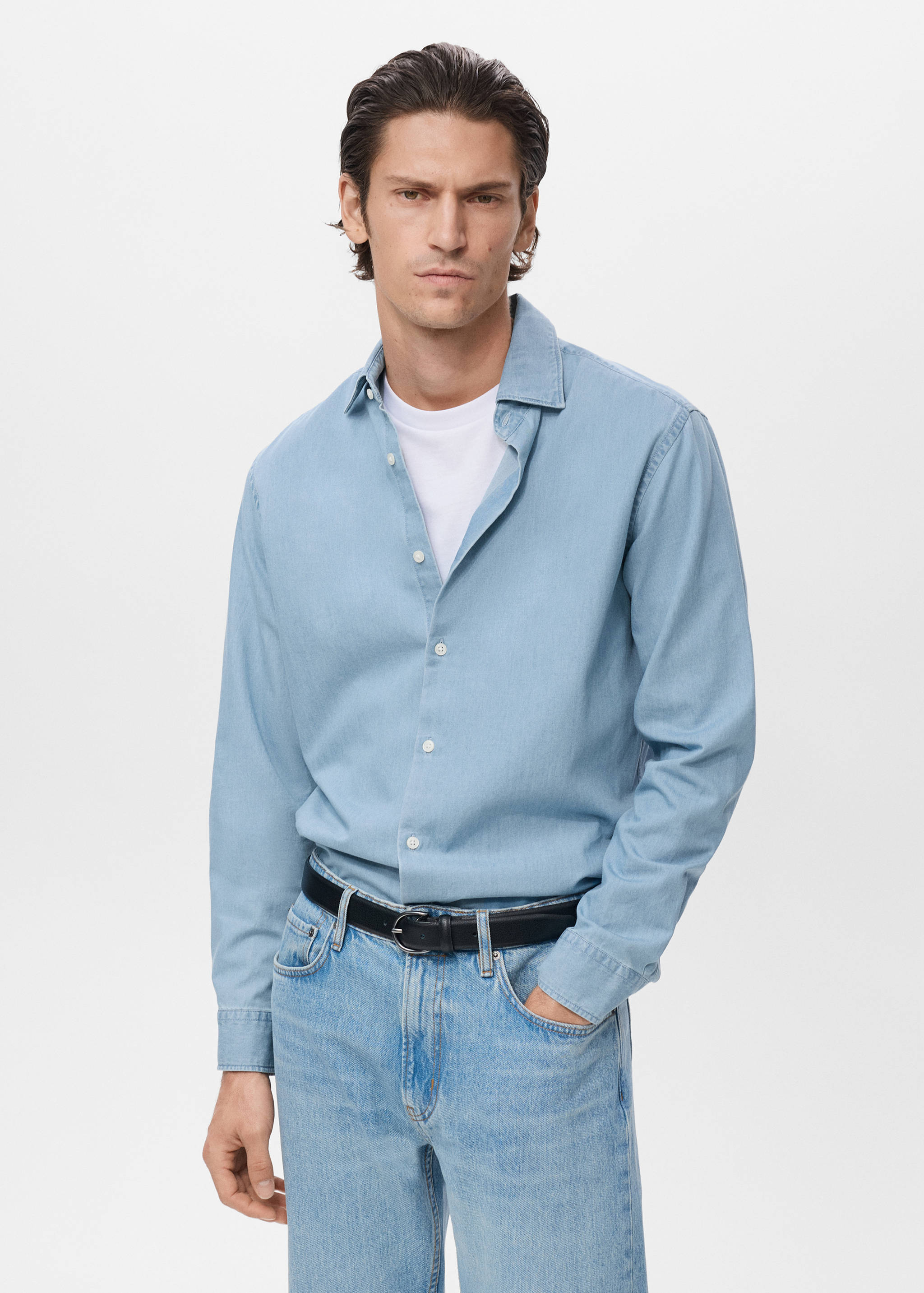 100% cotton chambray shirt - Medium plane