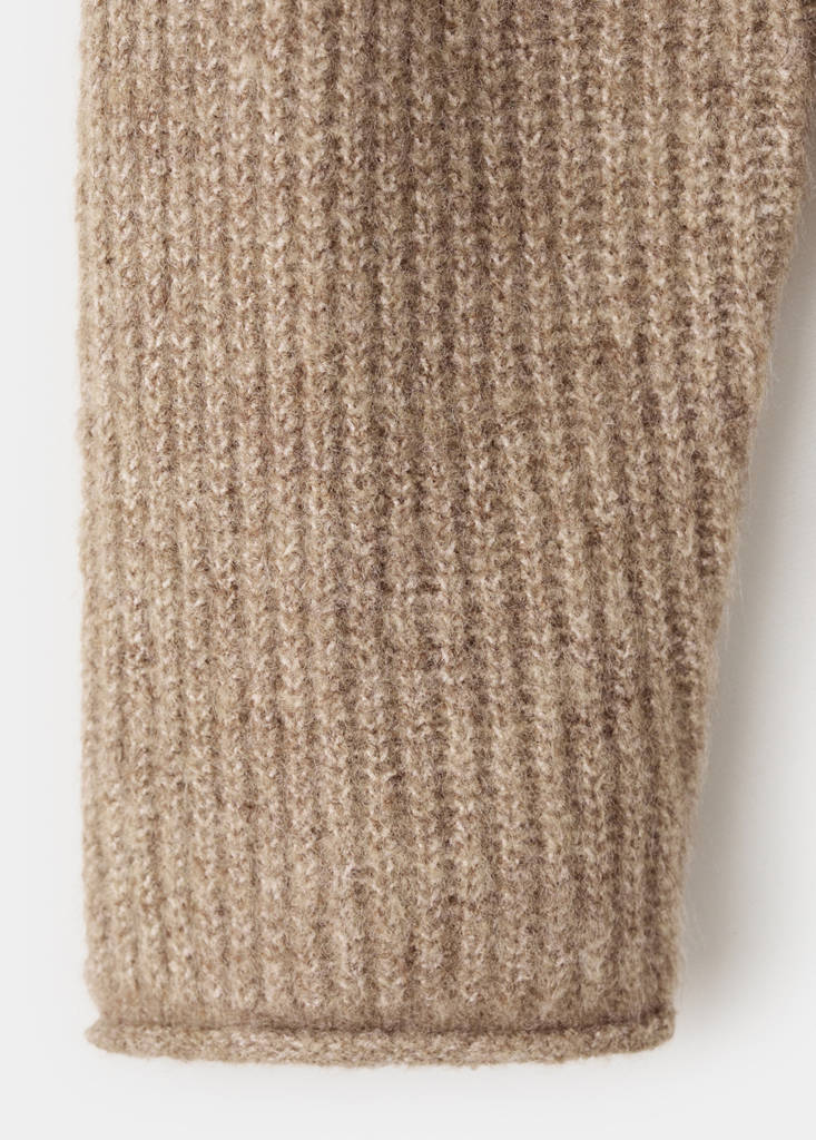 Knitted button cardigan — Medium Brown