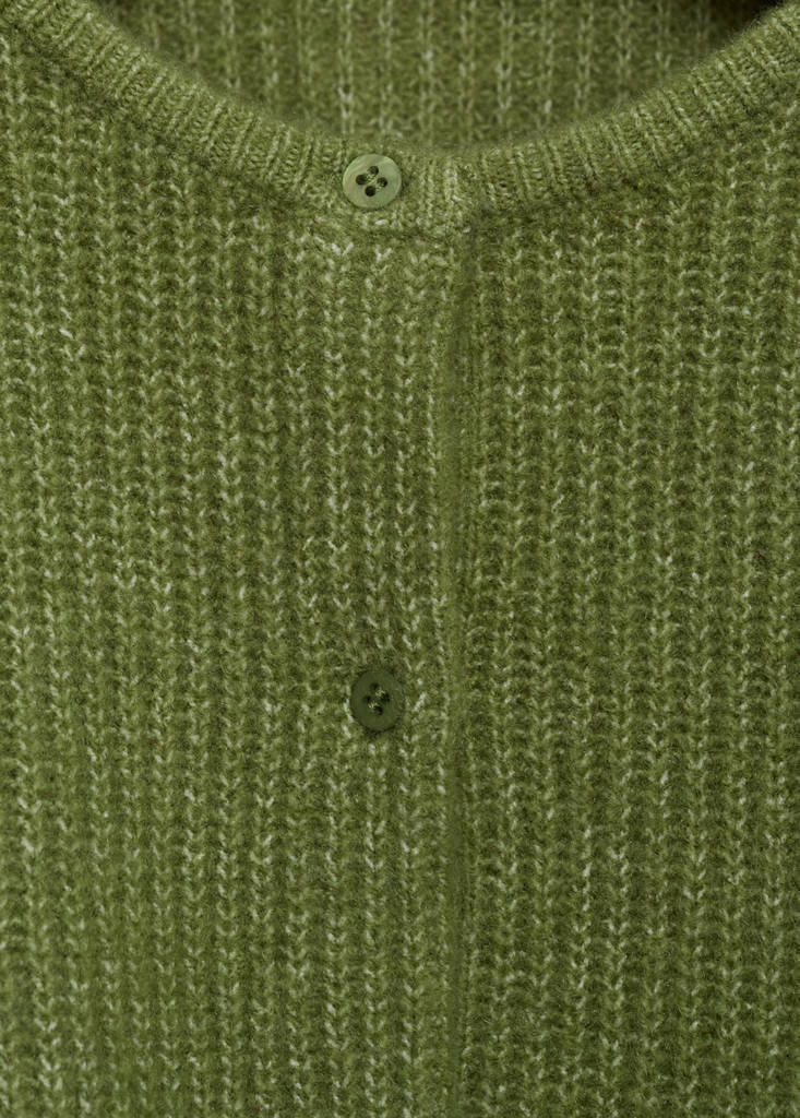 Knitted button cardigan — Green