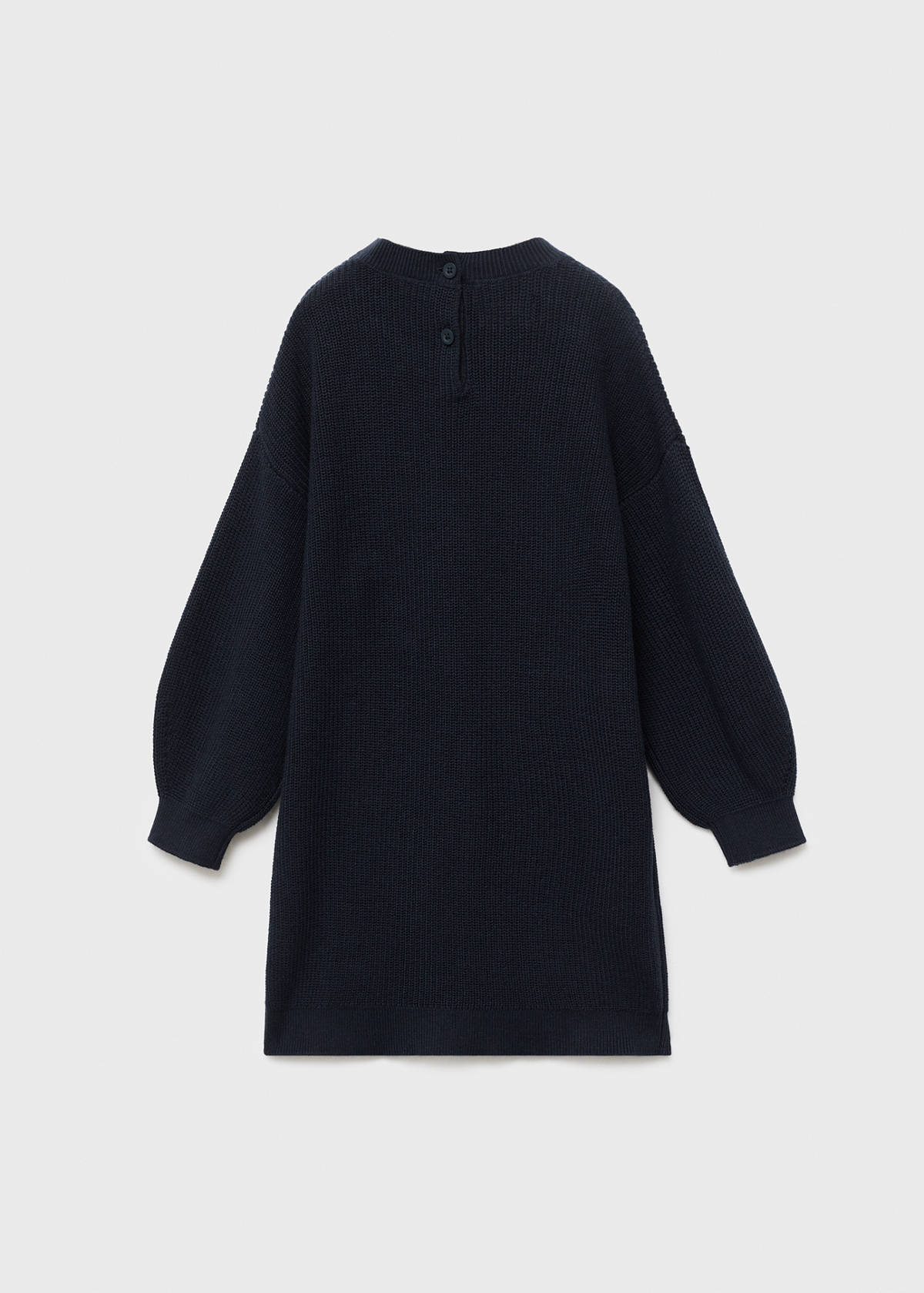 Plain knitted dress — Navy