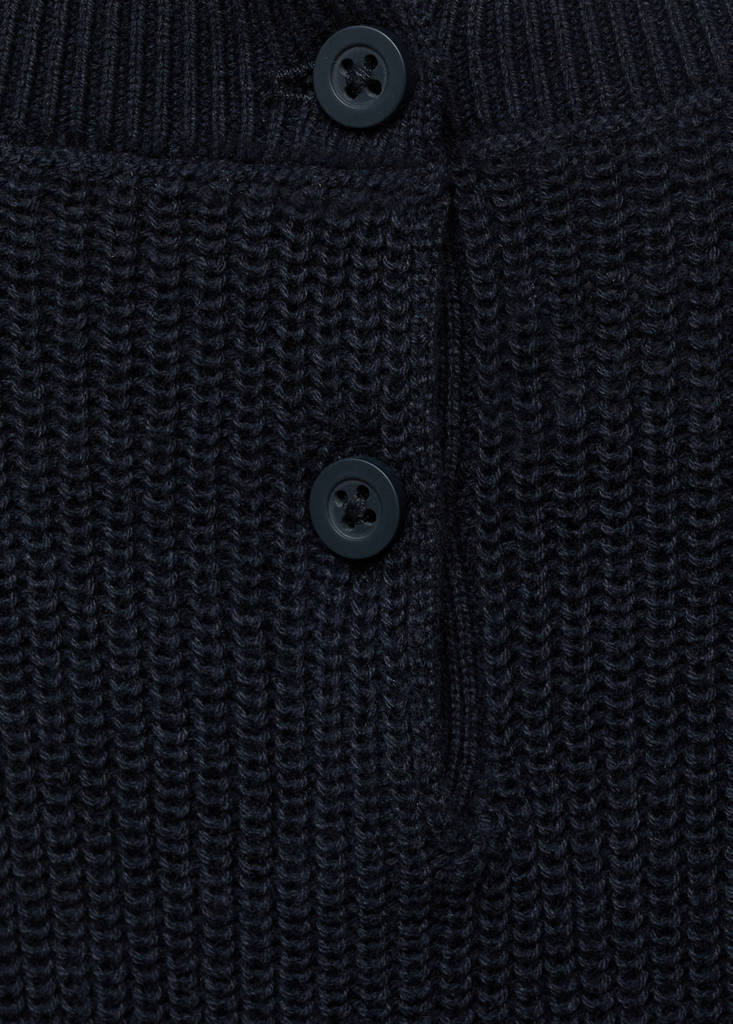 Plain knitted dress — Navy
