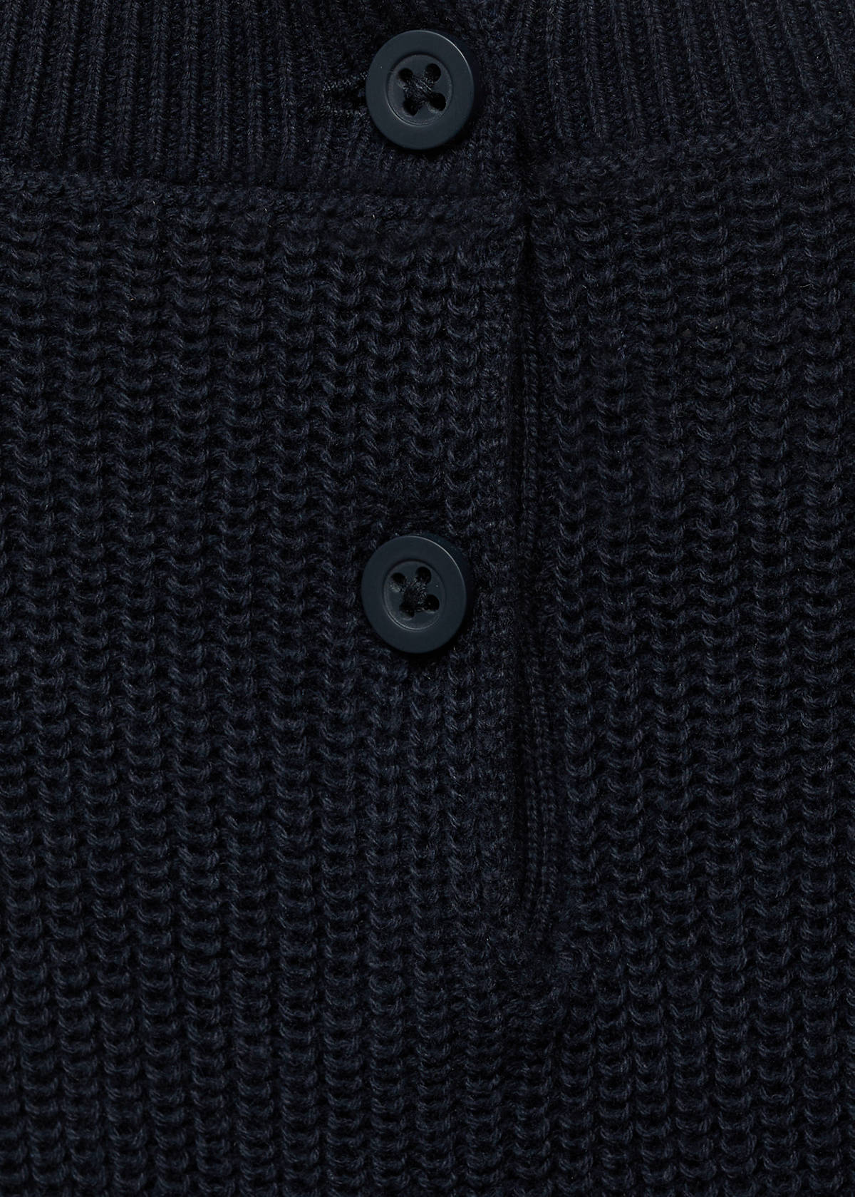 Plain knitted dress — Navy