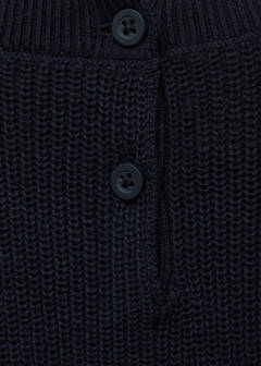 Plain knitted dress — Navy 5