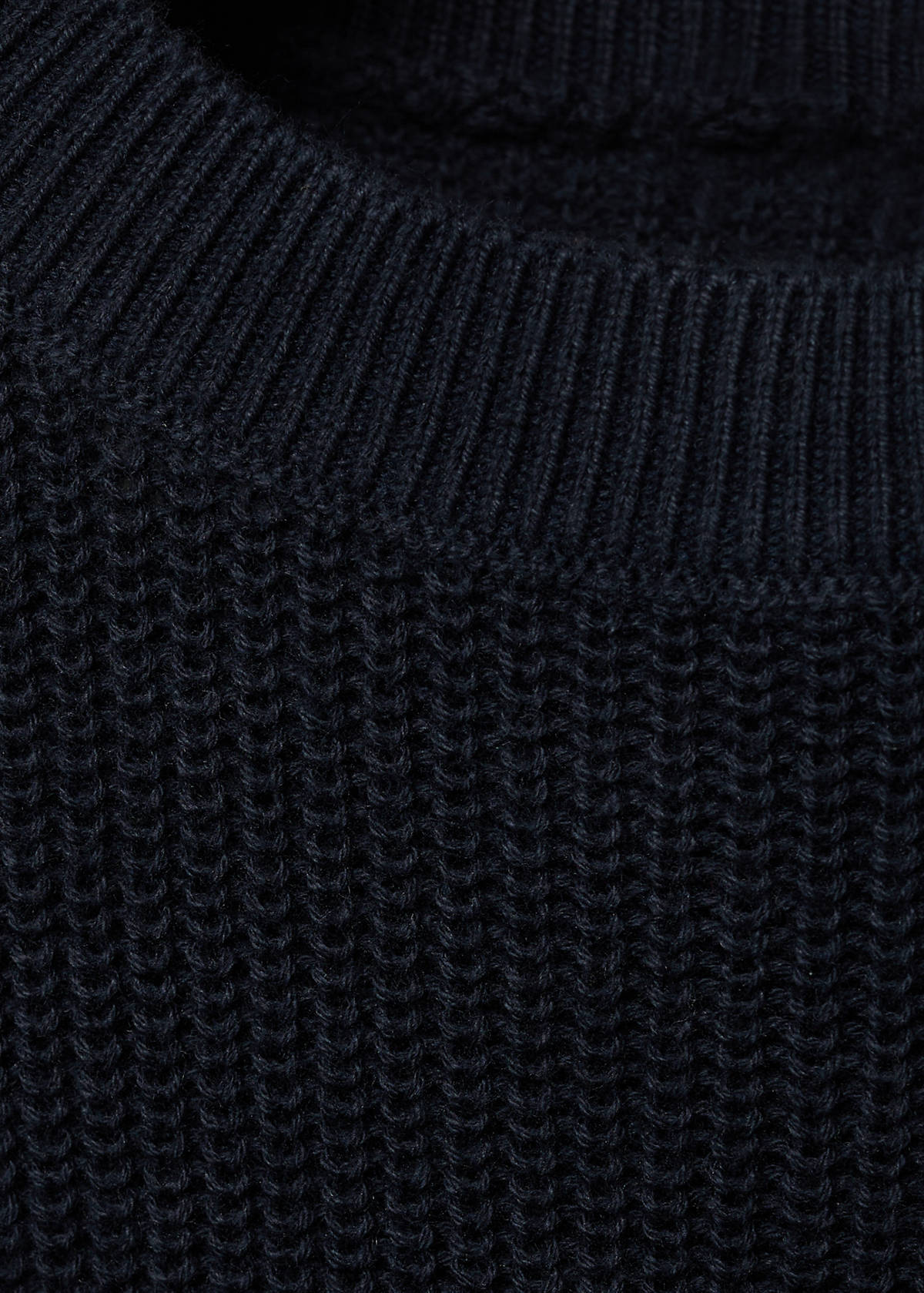 Plain knitted dress — Navy