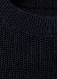 Plain knitted dress — Navy 7